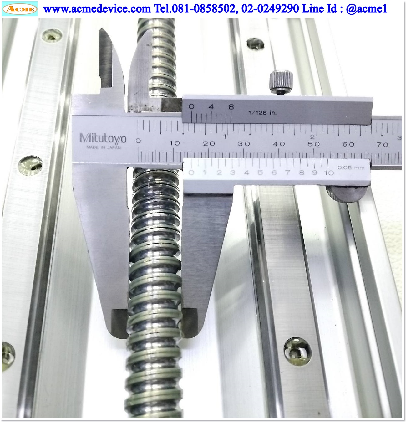 แกนสำเร็จรูป Ball Screw Toyo รุ่น ETH14-L5-400-BL-M20B-C4-P, ขนาด 135 x 660 mm., แกนโต 15 mm., Stroke 400 mm., Pit 5 mm.