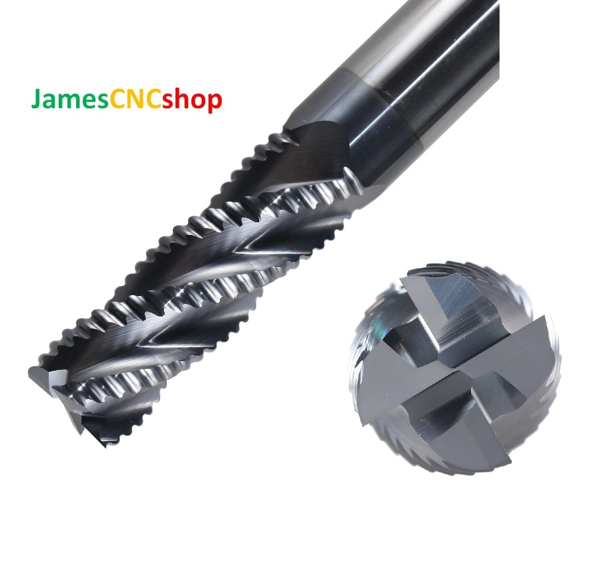 คาร์ไบด์End Mill 4 ฟัน เครื่องกัดCNC Bits Router Bitสำหรับ50 Hrcโลหะหยาบเครื่องจักรกล6มม.ถึง20มม.