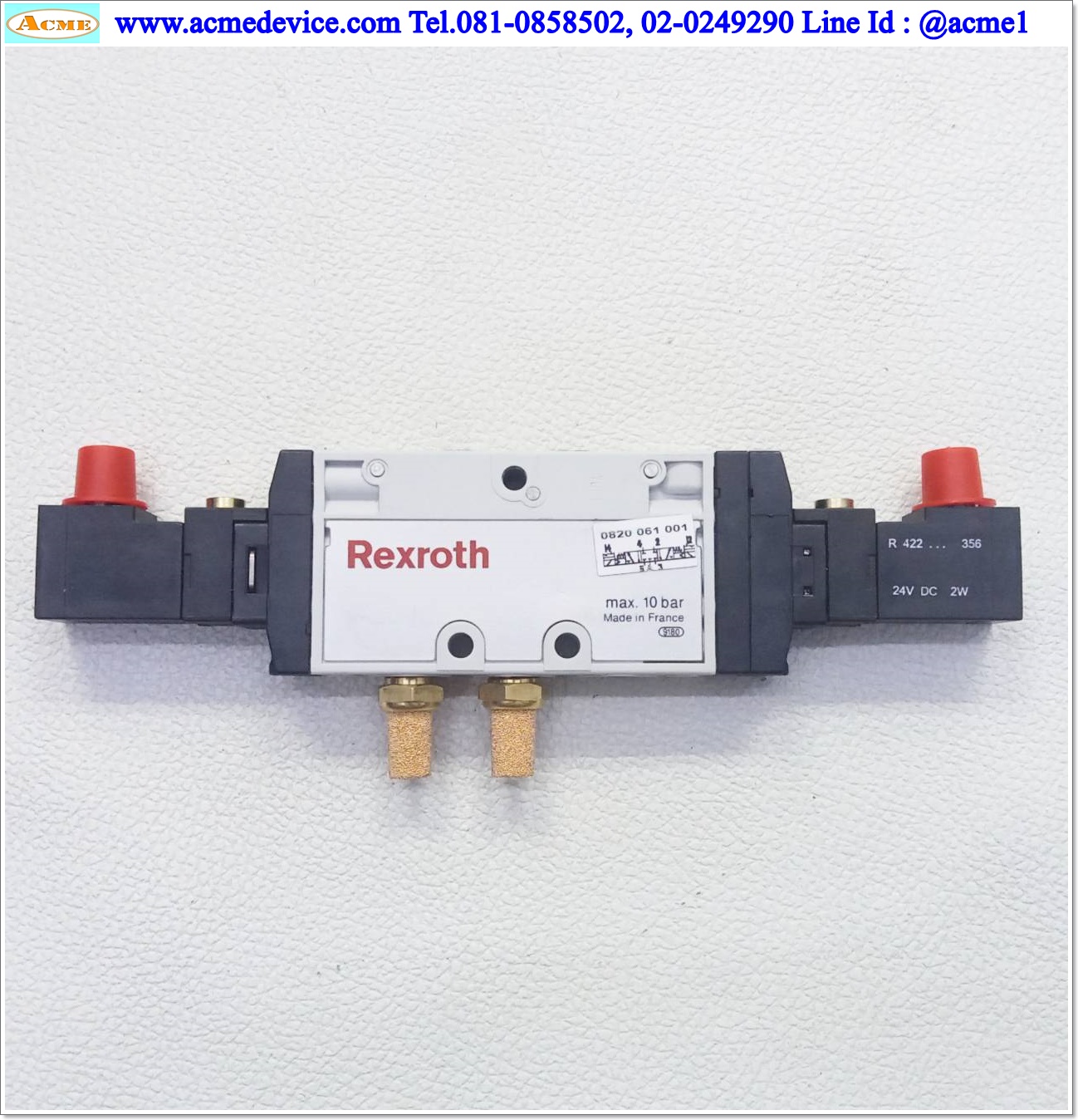 Solenoid Valve Rexroth รุ่น 0820 061 001, 5/3, 3-position Closed Center, Coil 24 Vdc