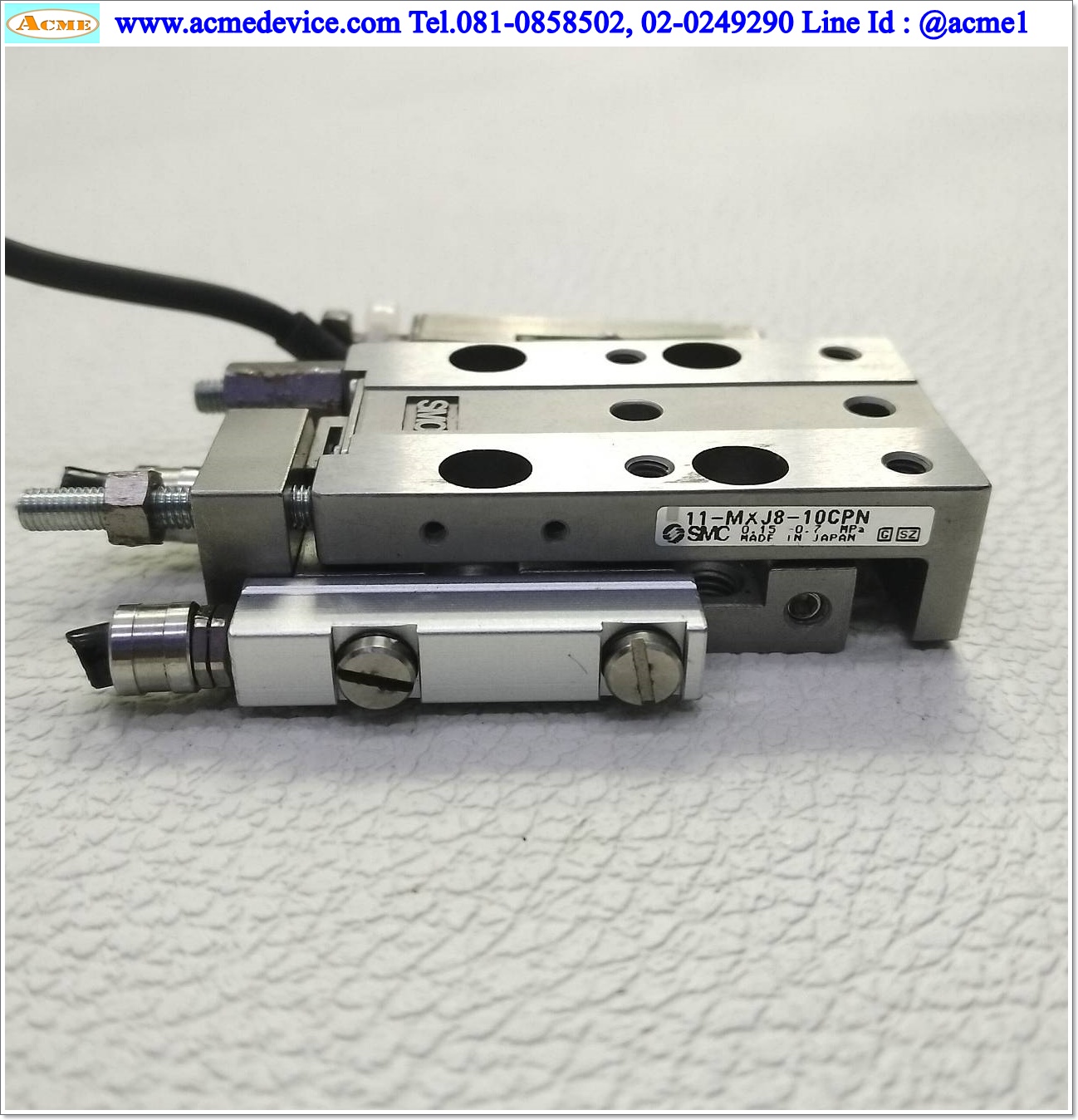 Guide Cylinder SMC รุ่น 11-MXJ8-10CPN + Encoder, Bore 8 mm., Stroke 10 mm.