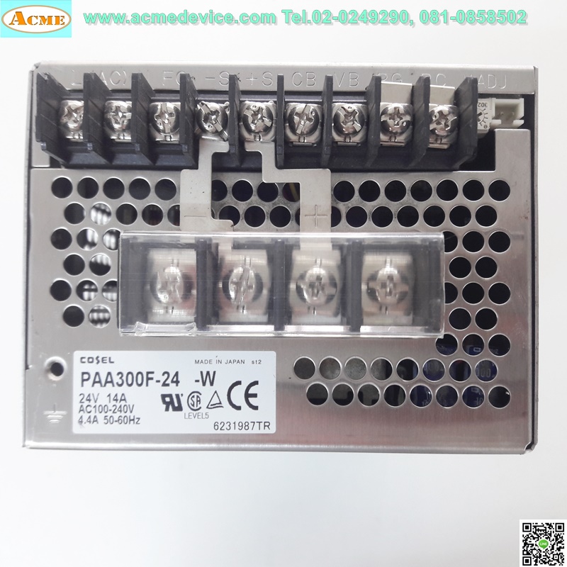 Power Supply Cosel รุ่น PAA300F-24-W, Output 24V, 14A, 300W