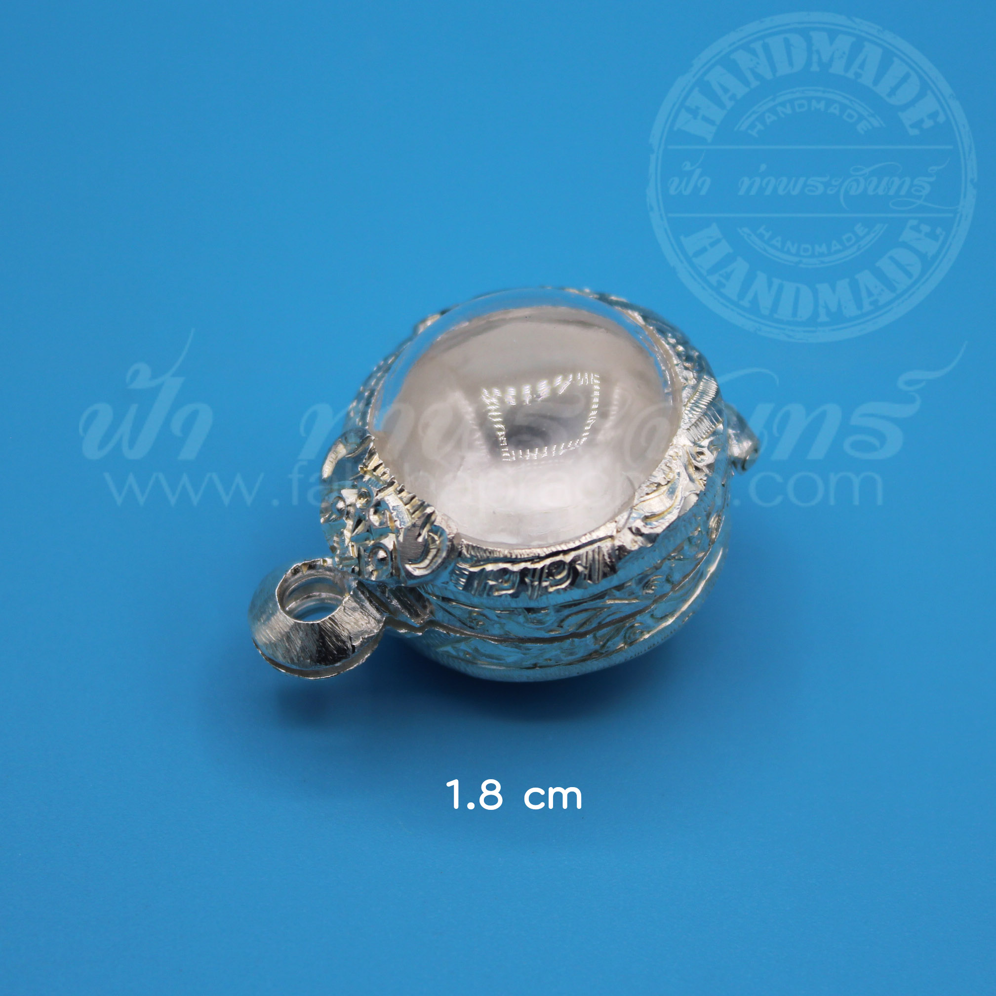 ตลับลูกอม ปิดหลัง เงินแกะลาย 92.5%