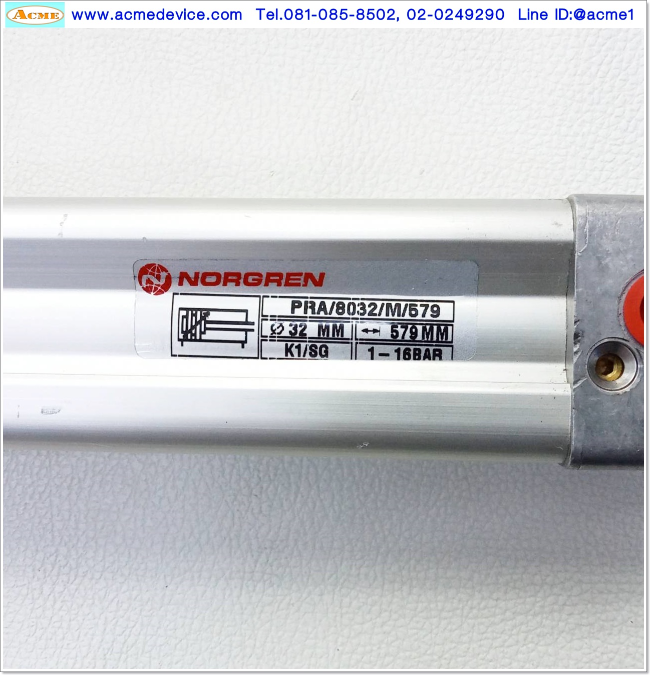 Air Cylinder Norgren รุ่น PRA/8032/M/579, Bore 32mm, Stroke 579mm