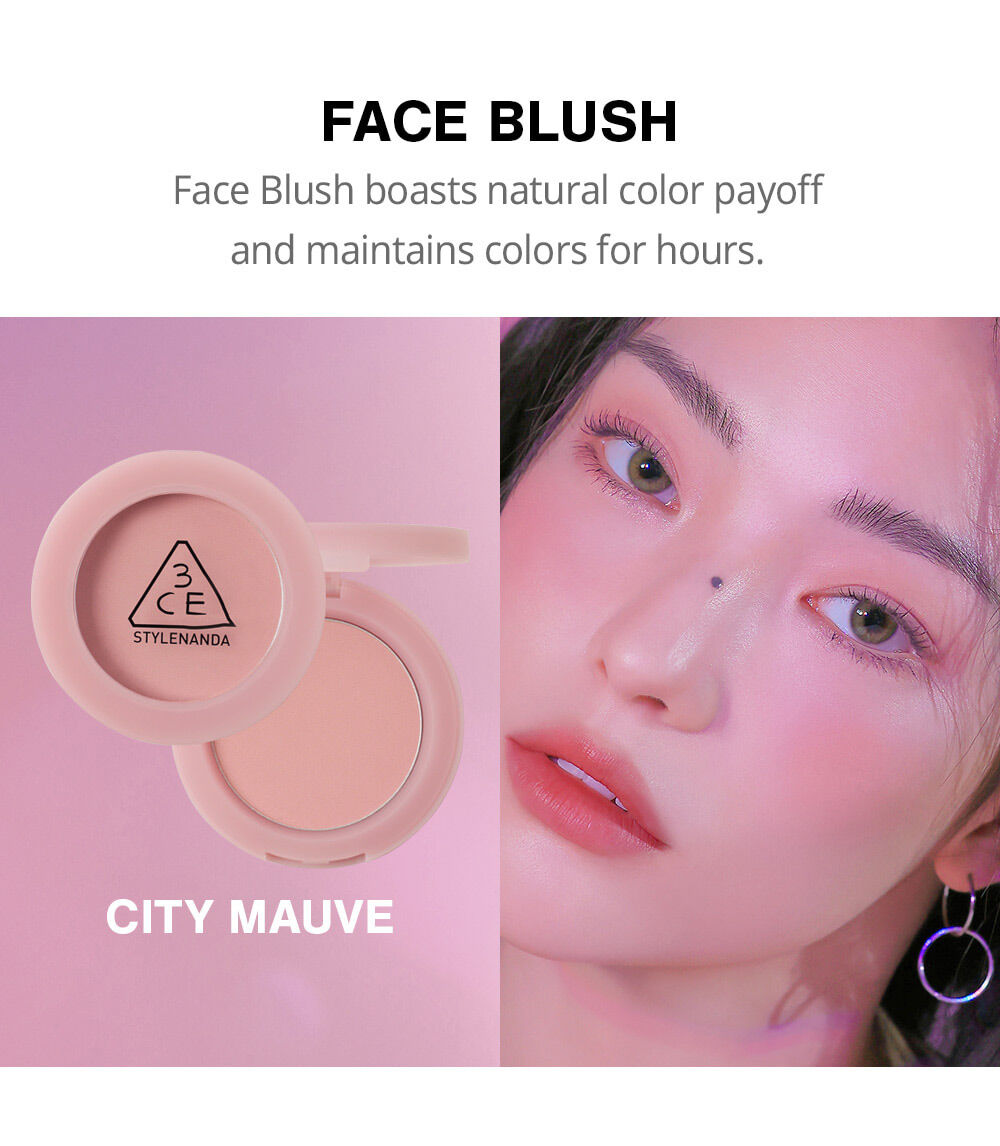 บลัชออน3CE Mood Recipe Face Blush on สีCity Mauve