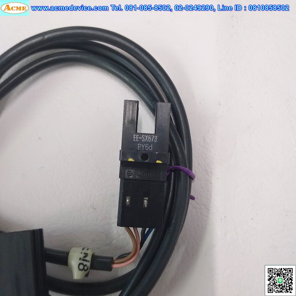 Photoelectric Omron รุ่น EE-SX673, ระยะ 5mm, NPN, Dark-ON / Light-ON