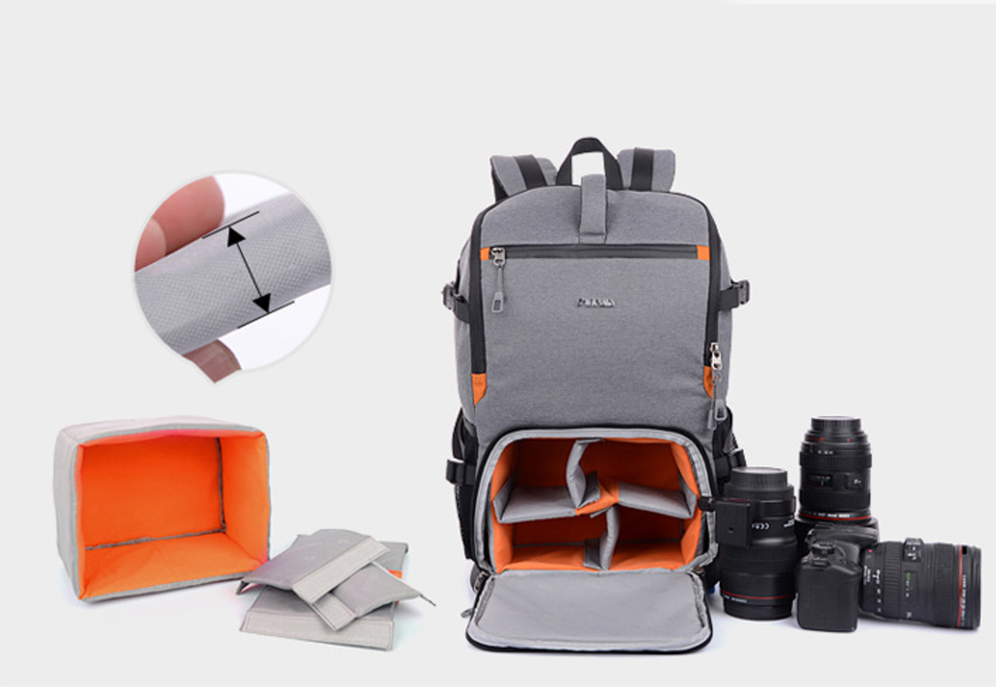 กระเป๋ากล้องสะพายหลัง Backpack สามารถใส่กล้อง เลนส์ ขาตั้งและเสื้อผ้าได้