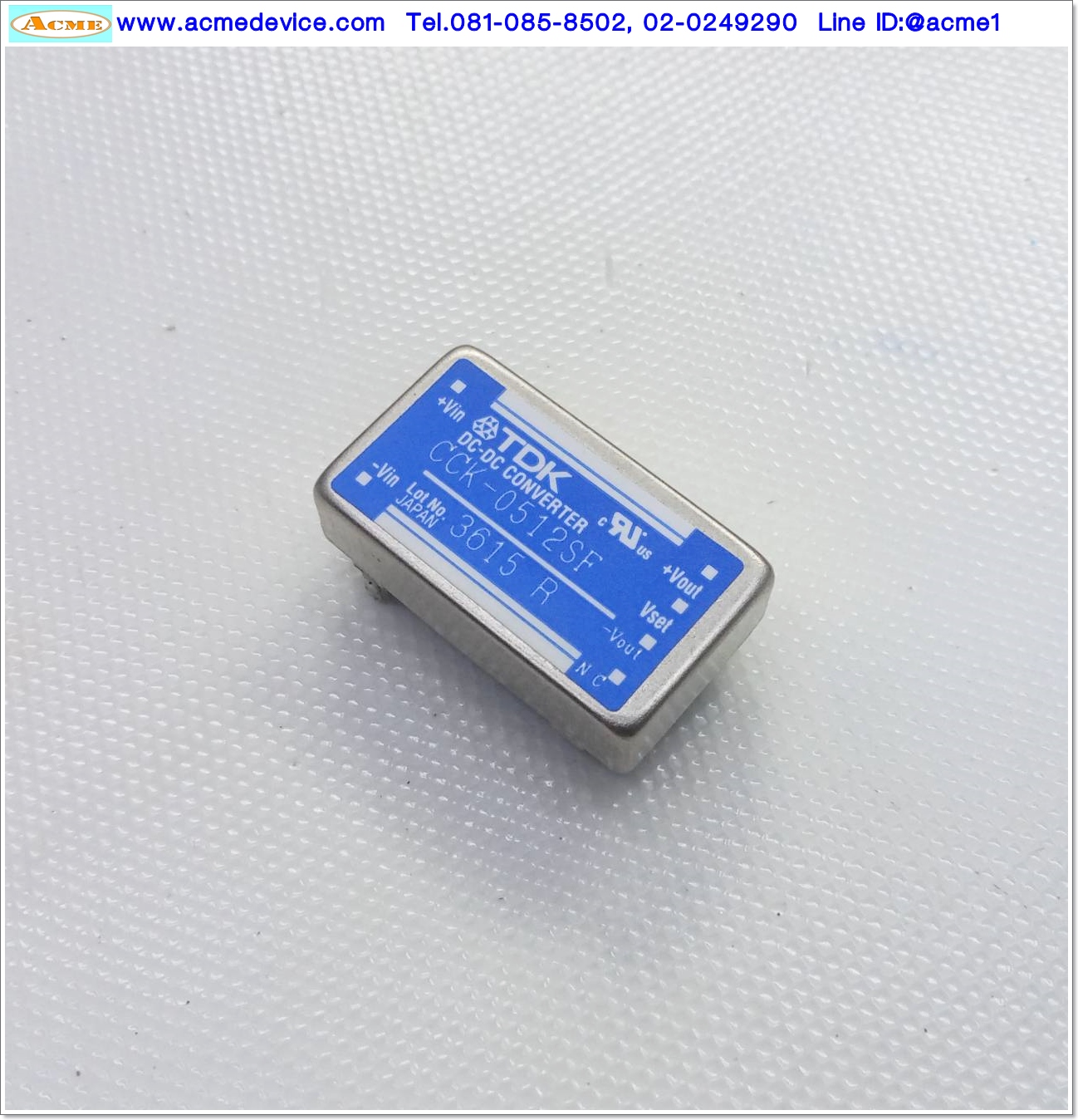 Converter TDK รุ่น CCK-0512SF, Input 5 Vdc, Output 12V 0.125A, 1.5W