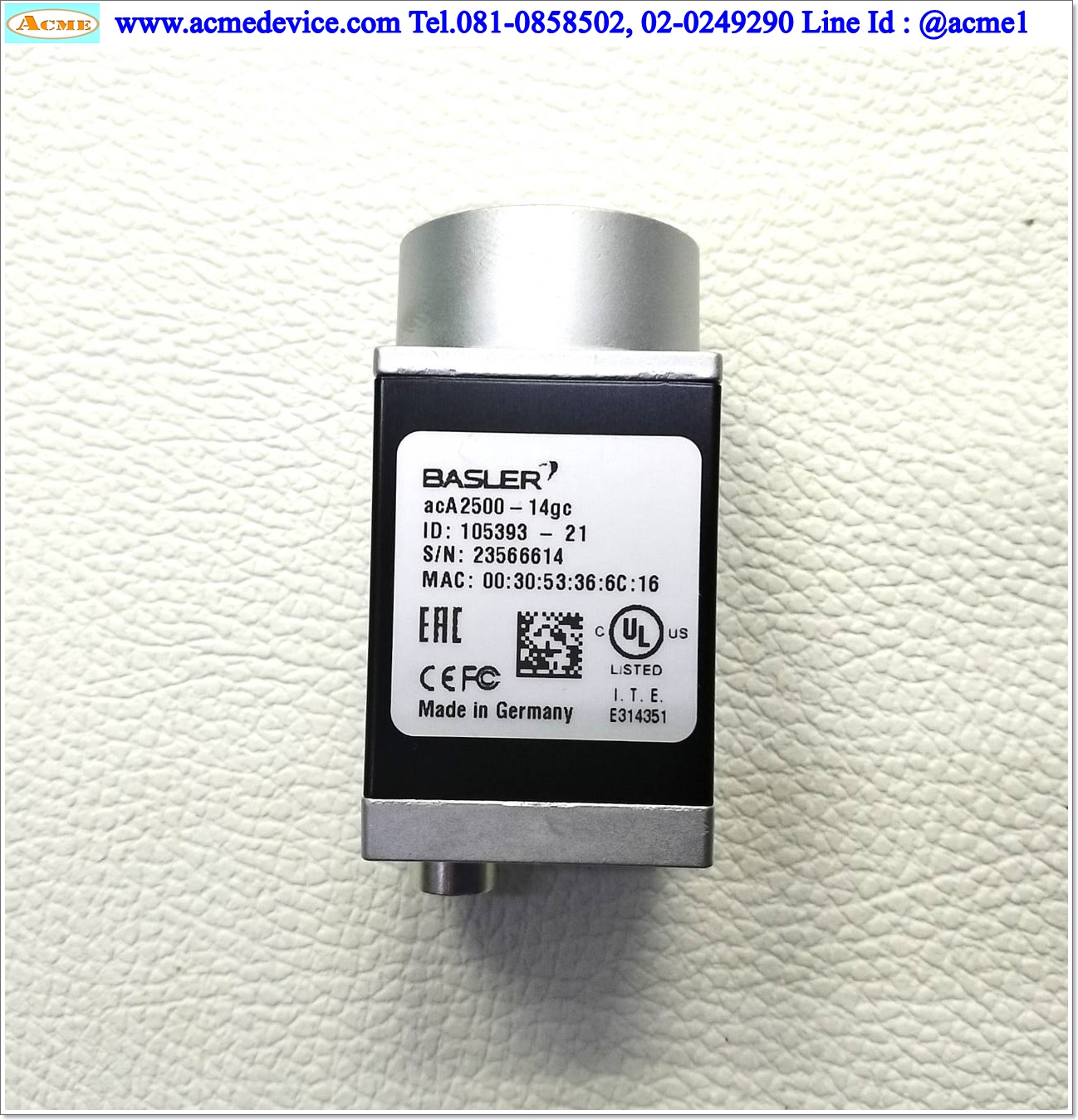 Camera Basler รุ่น acA2500-14gc, K28M4AA-2.1-A01, 21H40-2.5-008, Part for Orbtech AIM 600