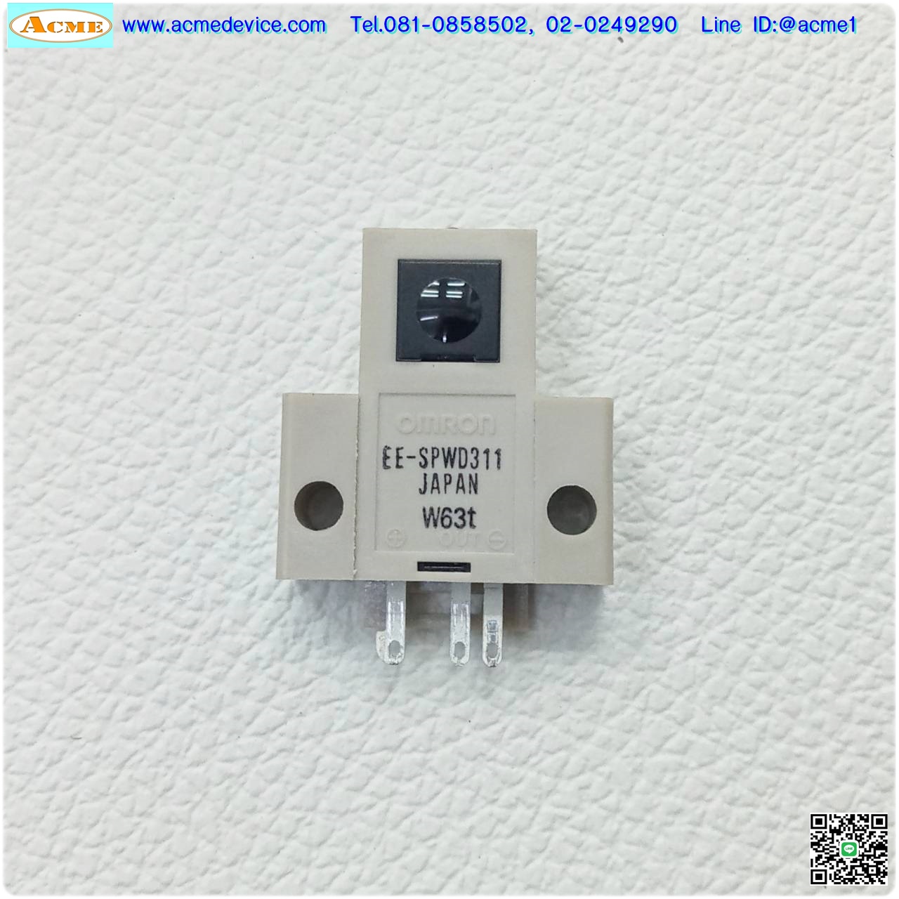 Photoelectric Omron รุ่น EE-SPWL311 + EE-SPWD311, ระยะ 1M, NPN, Dark-ON, (รับ-ส่ง)