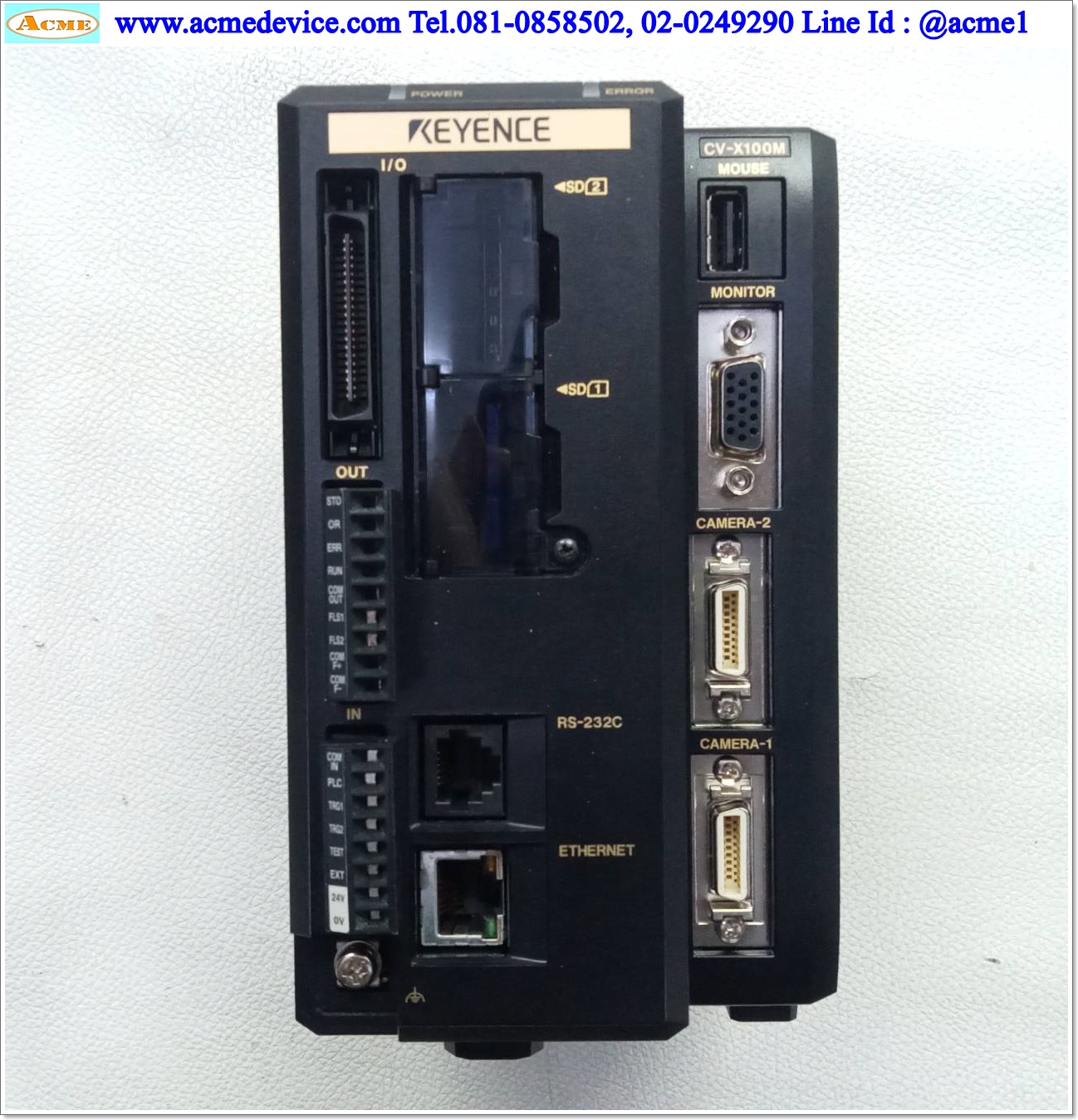 Keyence Image Sensor Controller รุ่น CV-X100M & CA-HX048M & Lens CA-LM0510 & CA-CH3