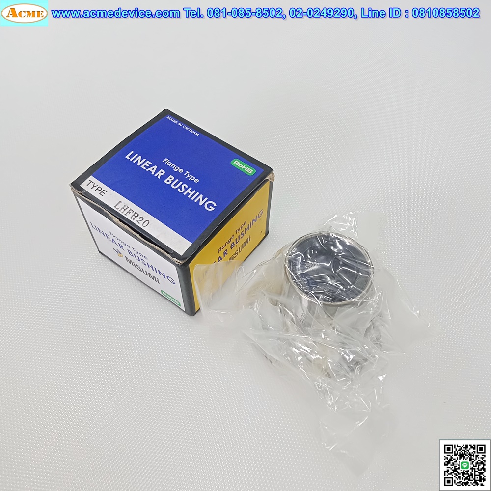 Linear Bushing Misumi รุ่น LHFR20, Dia 20 mm, OD 32 mm, L 42 mm