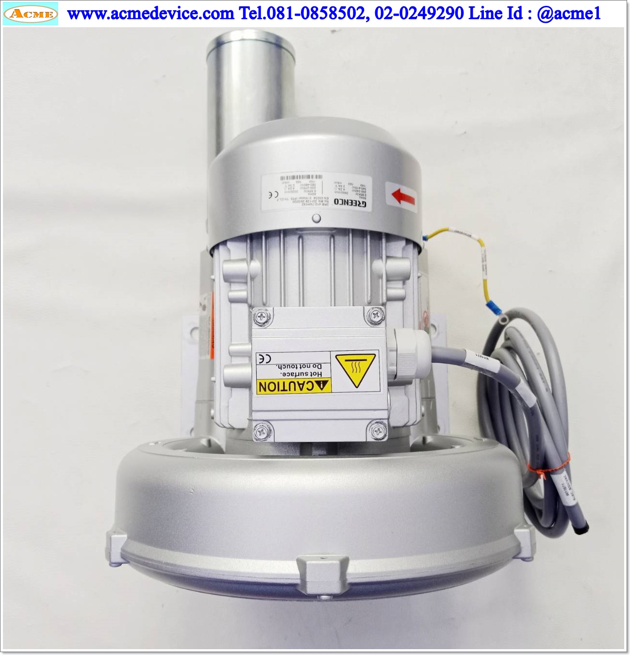 Ring Blower Greenco รุ่น 2RB 410-7AH16Z, Airflow 145 m3/h, -160 to 160 mbar