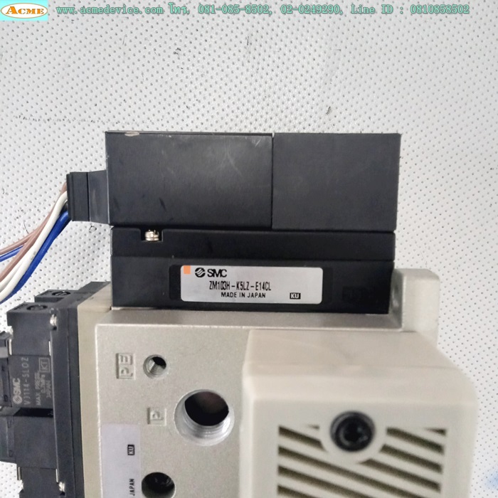 Vacuum Ejector SMC รุ่น ZZM02-SR + ZM103H-K5LZ-E14CL+ZSE1-00-14CN+ VJ114-5L0ZB+ZZM-SA, 24Vdc