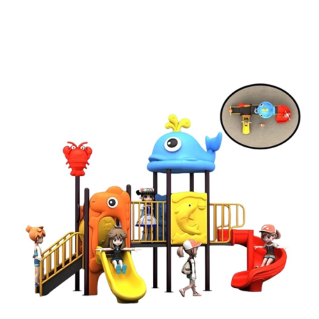 ชุดวาฬน้อยสไดเดอร์ Tiny Whale Slide เครื่องเล่นสนามแสนสนุก