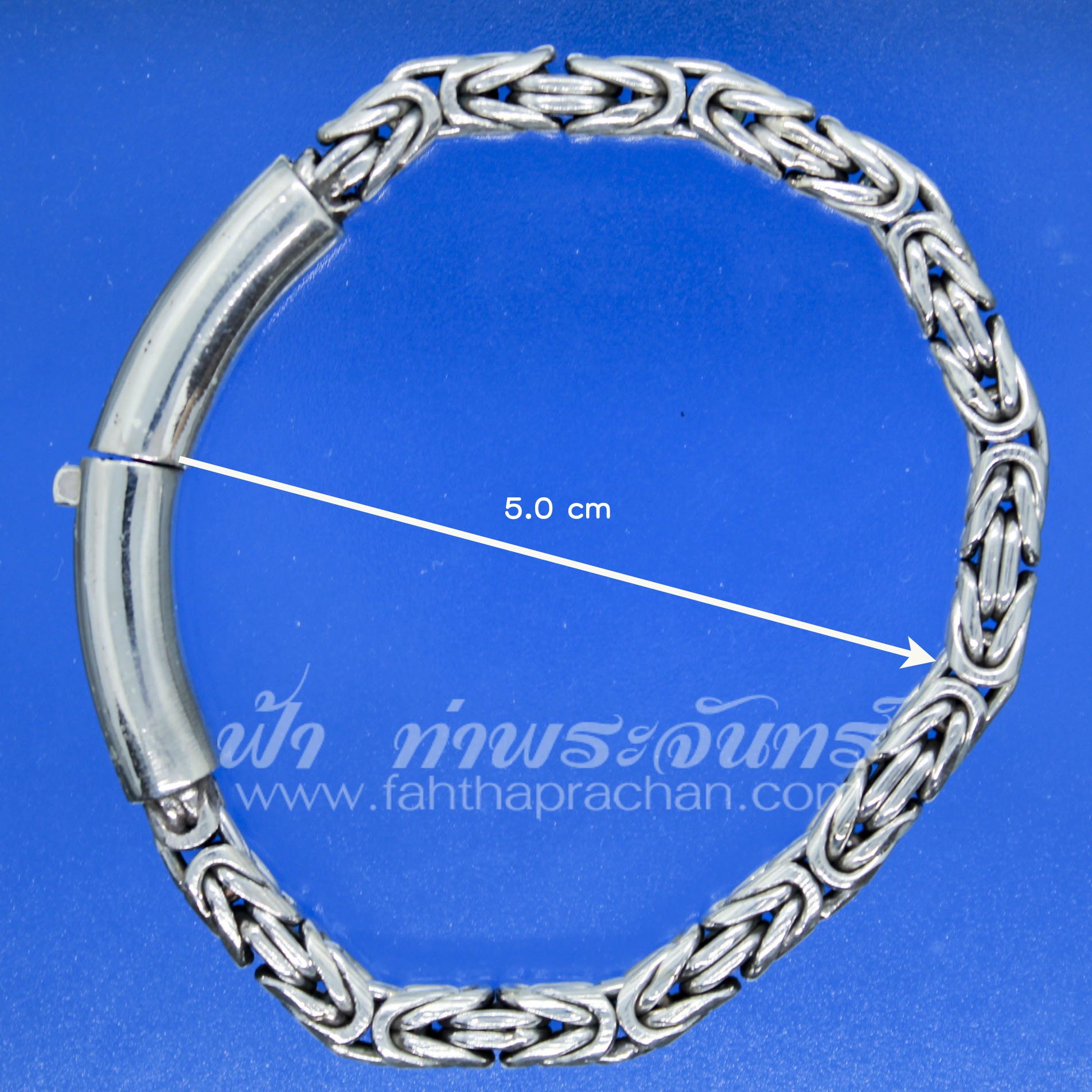 กำไลข้อมือเงินแท้ ลายบาหลี รมดำ