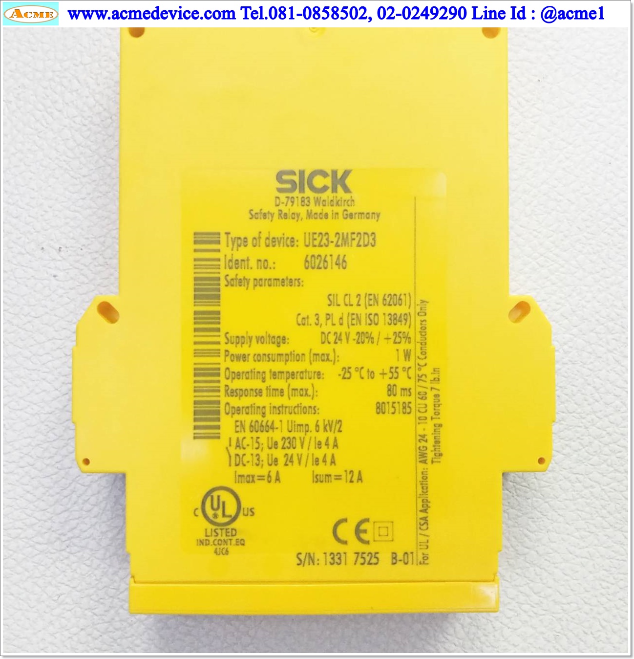Safety Relay Sick รุ่น UE23-2MF2D3, 24Vdc, 1W