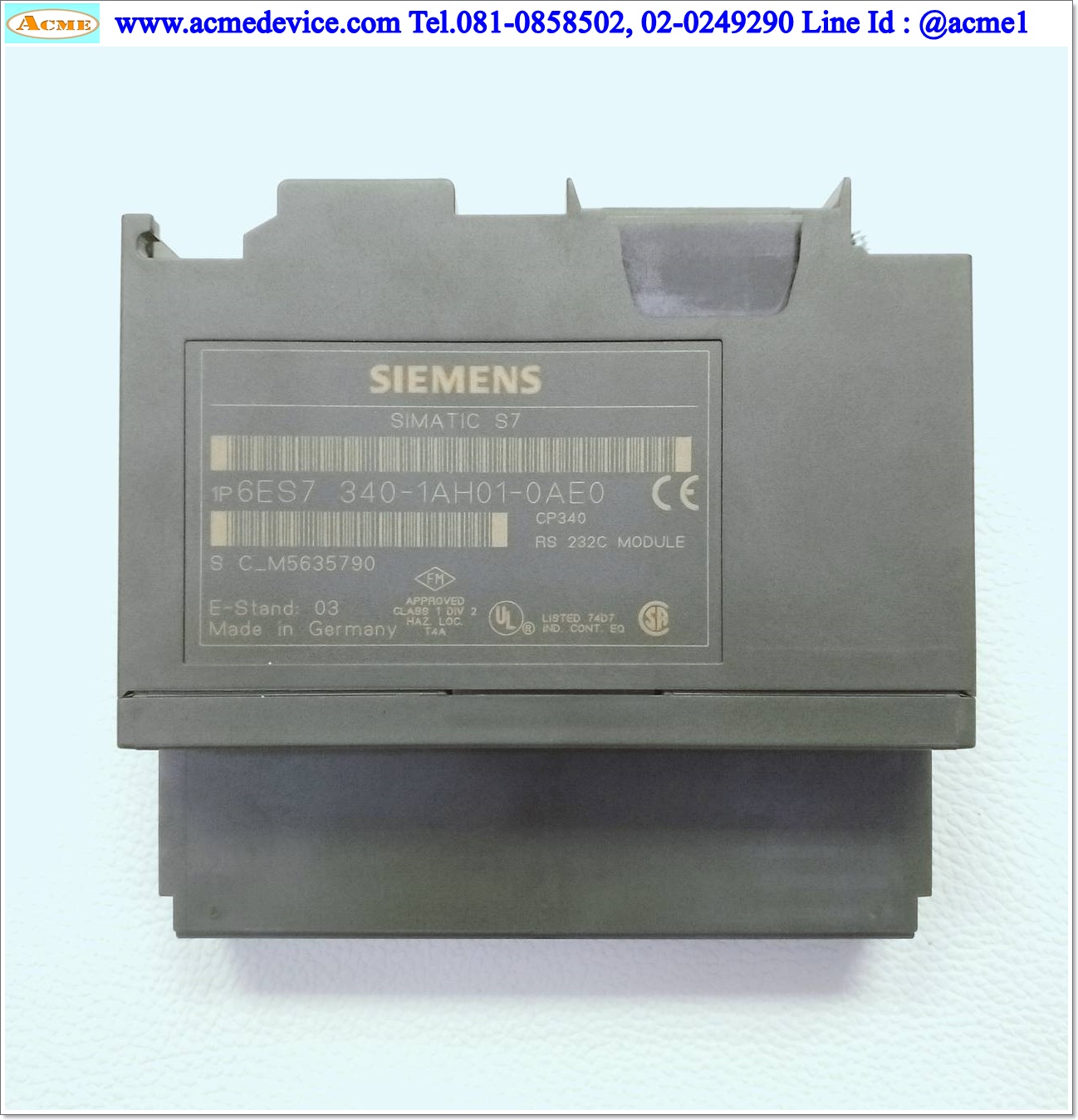 PLC Siemens Simatic รุ่น 6ES7340-1AH01-0AE0, RS232C Interface