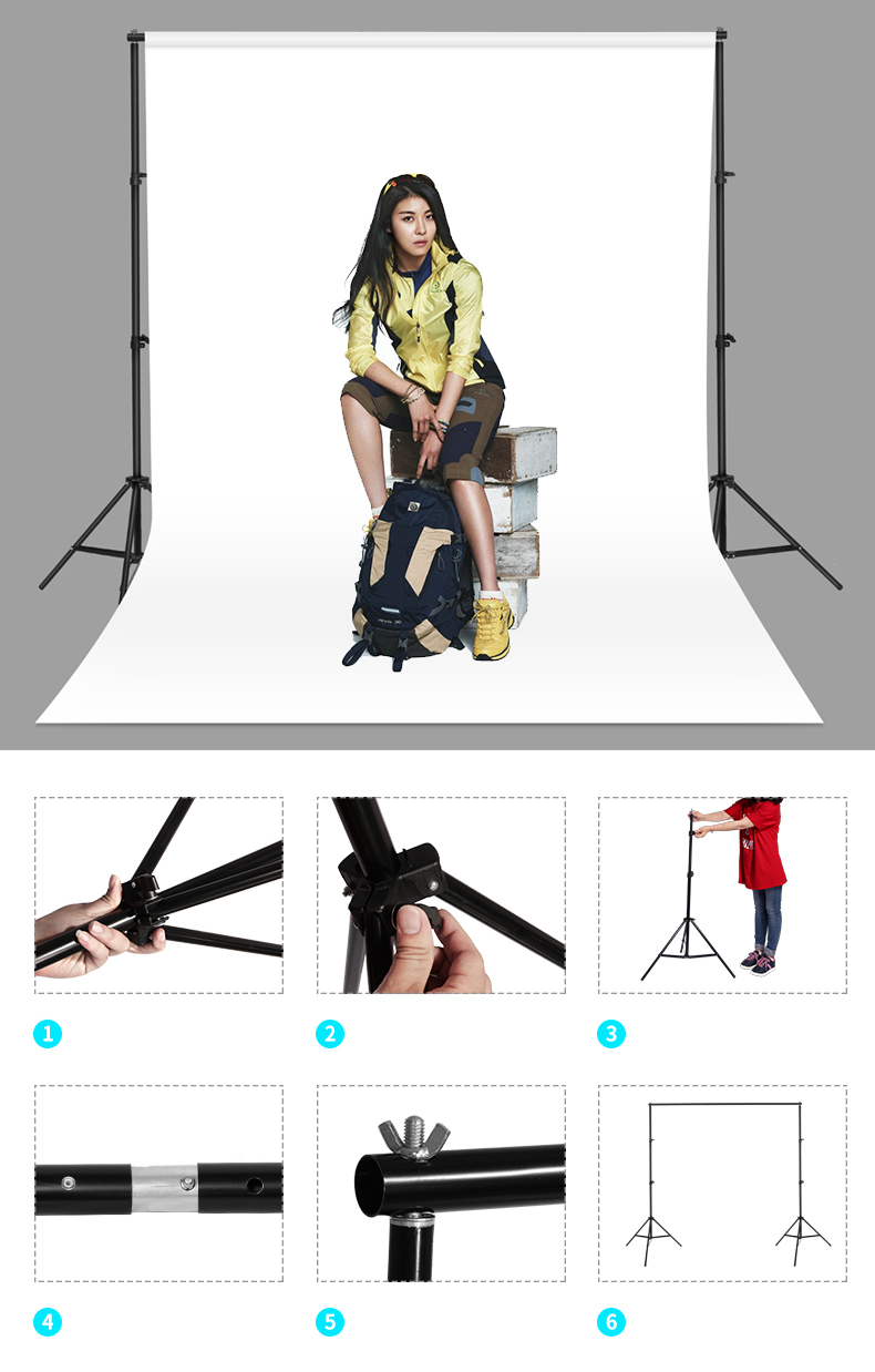 โครงฉากถ่ายภาพ (background stand) ขนาด 2x2m (ไม่รวมผ้าฉาก)