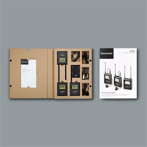 Saramonic UWMIC9 Set 2Transmitter 96-Channel Digital UHF Wireless Lavalier Microphone System