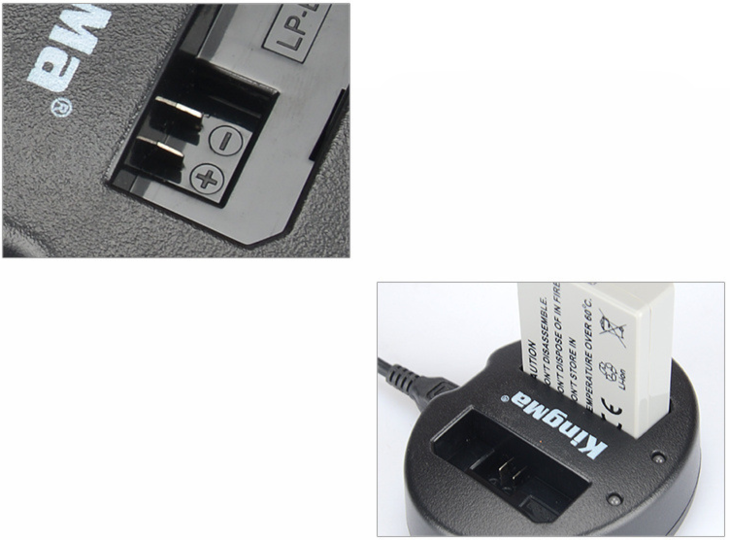 แท่นชาร์จแบต2ก้อน ยี่ห้อkingma สำหรับแบตเตอรี่ Canon LP-E5