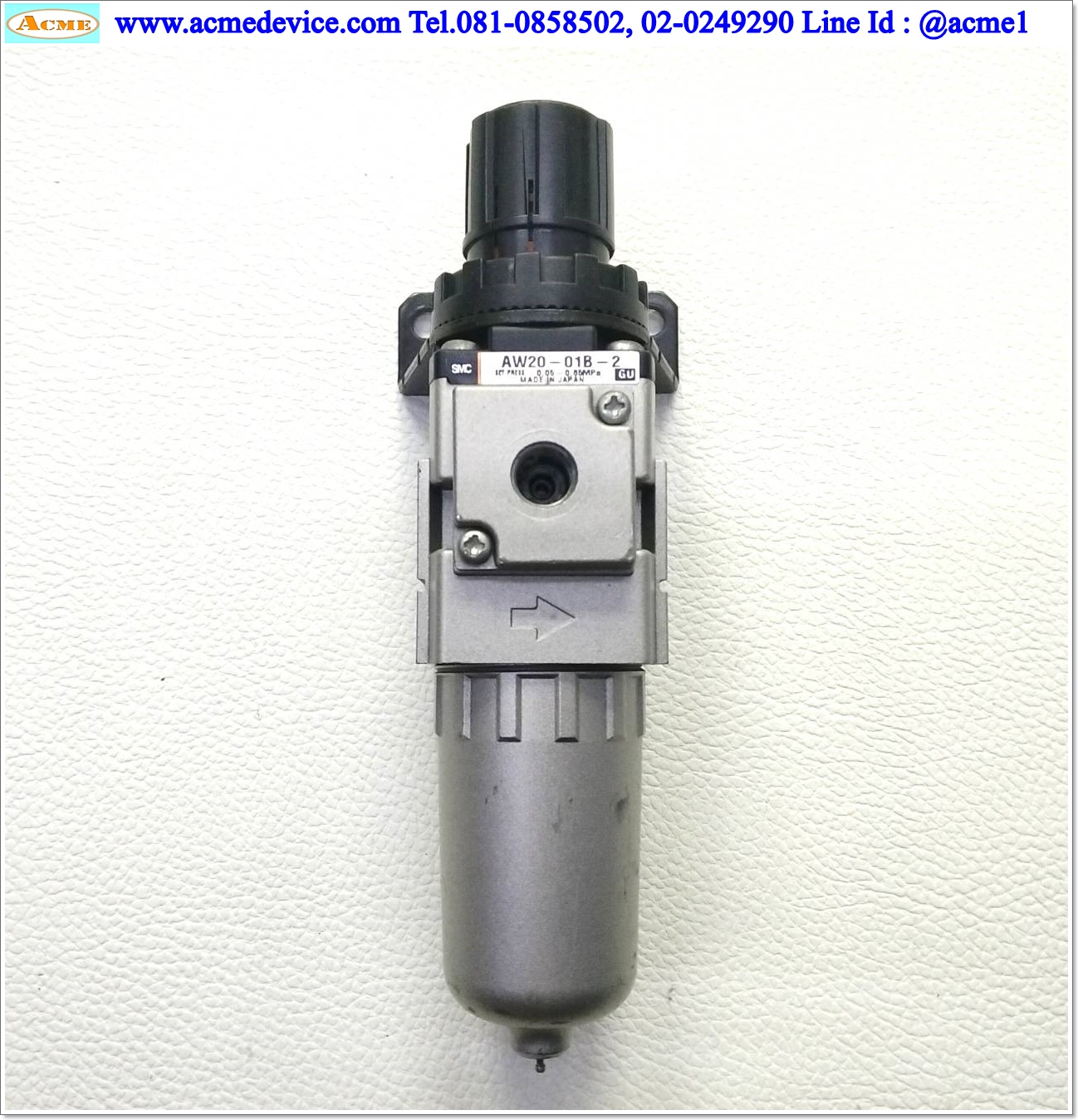 Regulator SMC รุ่น AW20-01B-2, 0.05 - 0.85 MPa