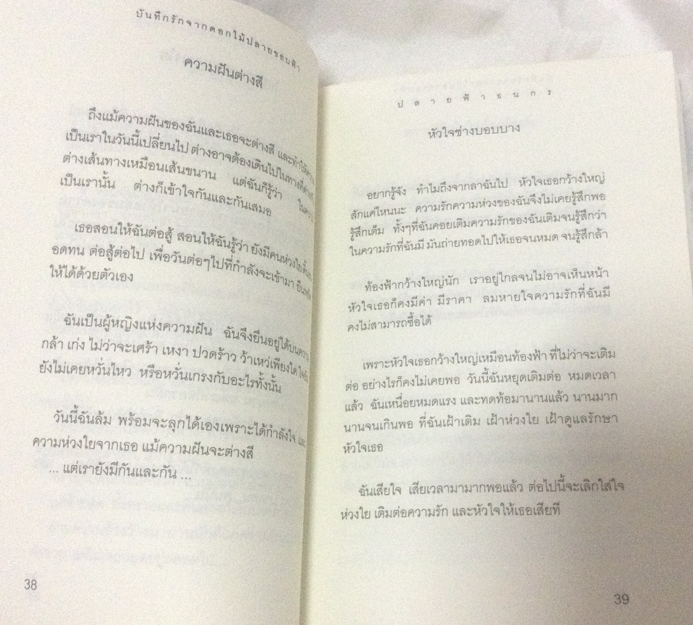 บันทึกรักจากดอกไม้ปลายขอบฟ้า โดย ปลายฟ้า ธนกร ราคา 50