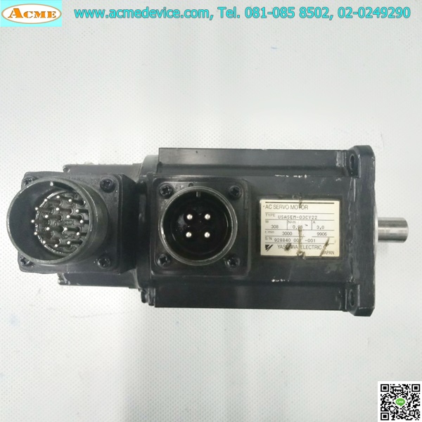 Servo Motor Yaskawa รุ่น USASEM-03CY22, 308W, 3000 r/min