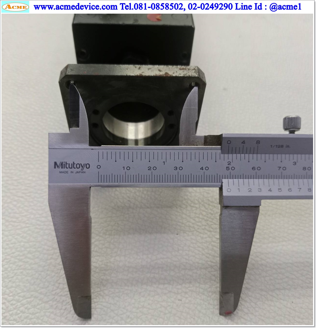 แกนสําเร็จรูป Ball Screw THK รุ่น KR33, ขนาด 60 x 225 mm, แกนโต 10, Pit 10mm, Stroke 60 mm, (หน้าแปลน 49 mm.)