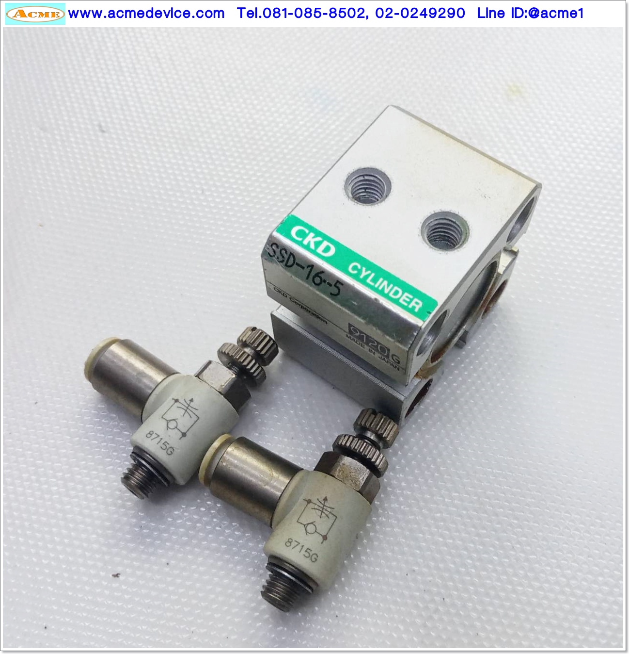 Air Cylinder CKD รุ่น SSD-16-5, Bore 16 mm., Stroke 5 mm.