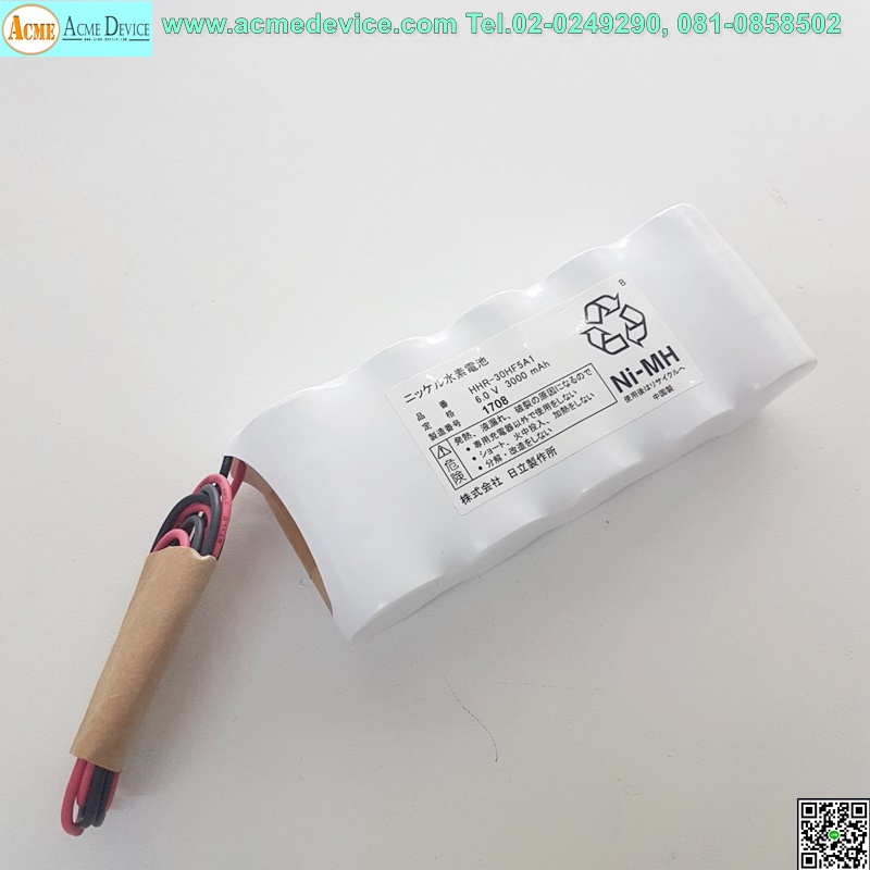 Battery Ni-MH รุ่น HHR-30HF5A1, 6V, 3000mAh