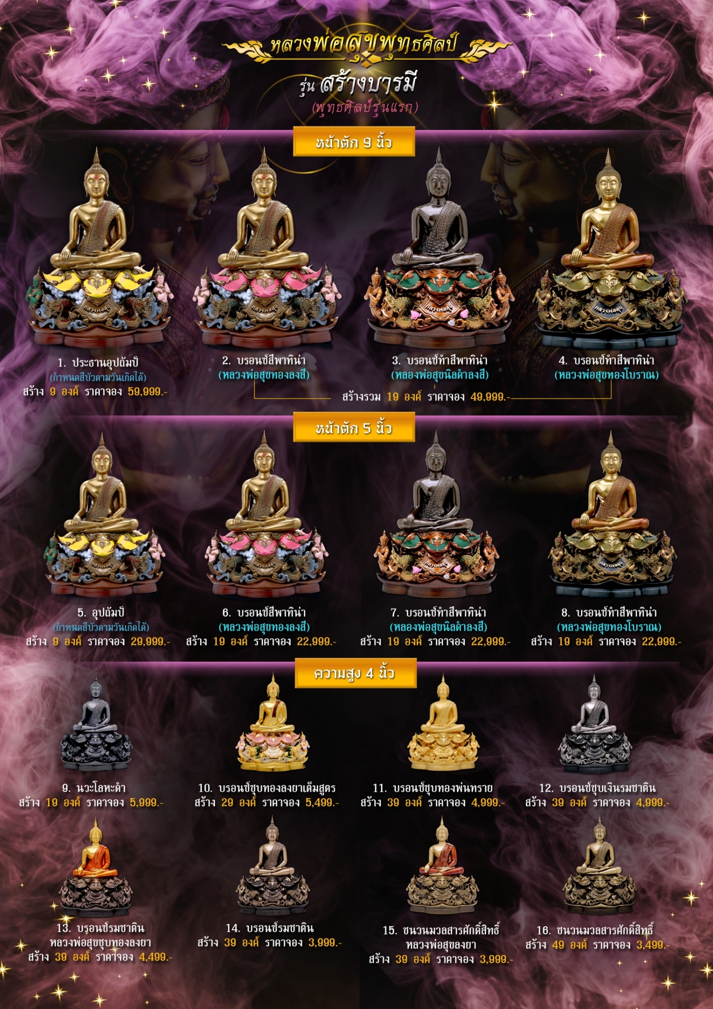 💥เปิดจองหลวงพ่อสุขพุทธศิลป์ รุ่น สร้างบารมี (พุทธศิลป์รุ่นแรก)
