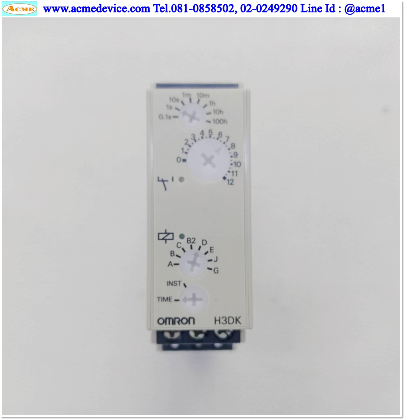 Timer Omron รุ่น H3DK-M2, 0.1s to 1200h, 24-240 AC/DC