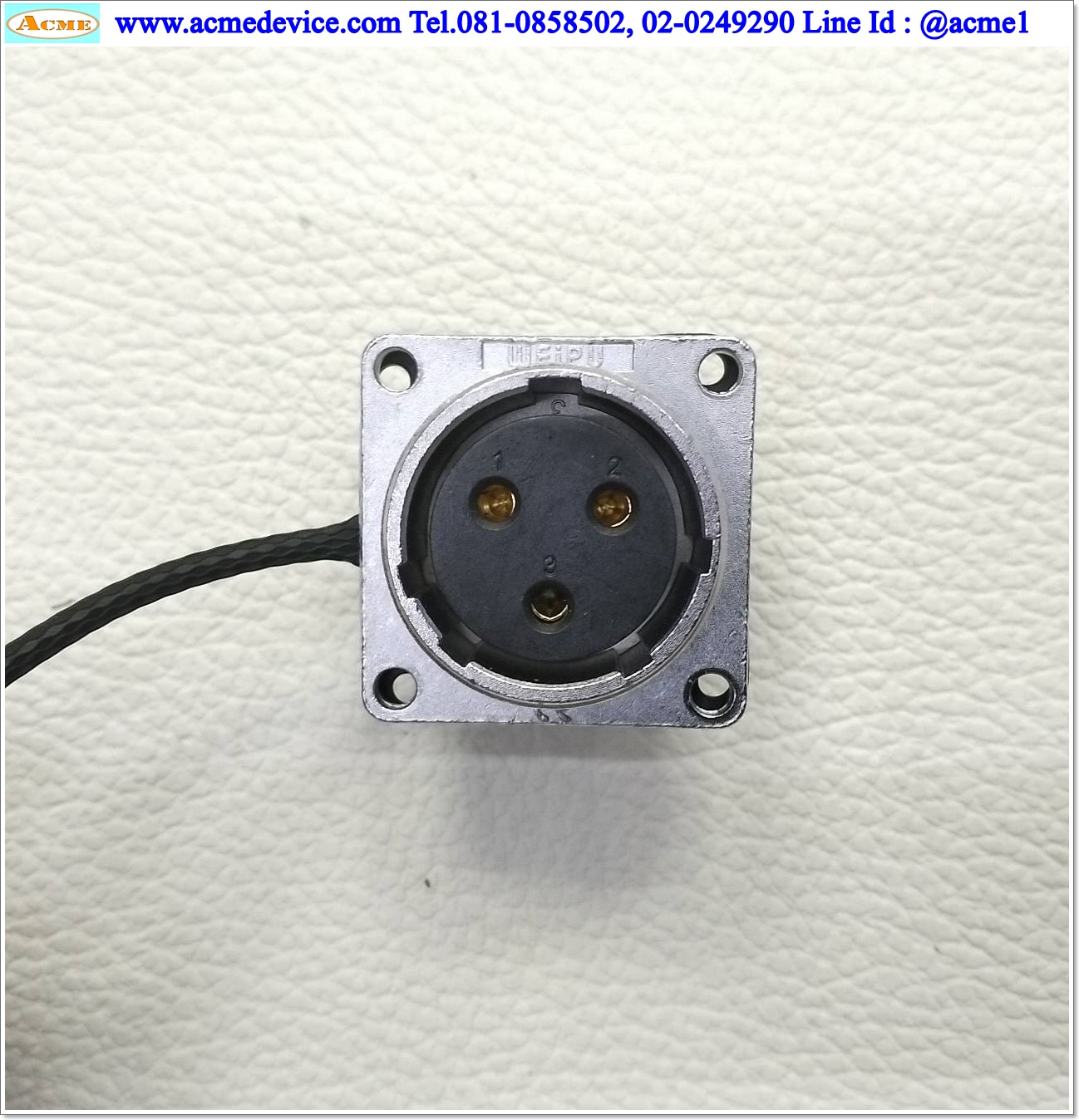 Connector Weipu รุ่น WS28J3TQ+WS28K3Z, 3 Pin (ผู้-เมีย)