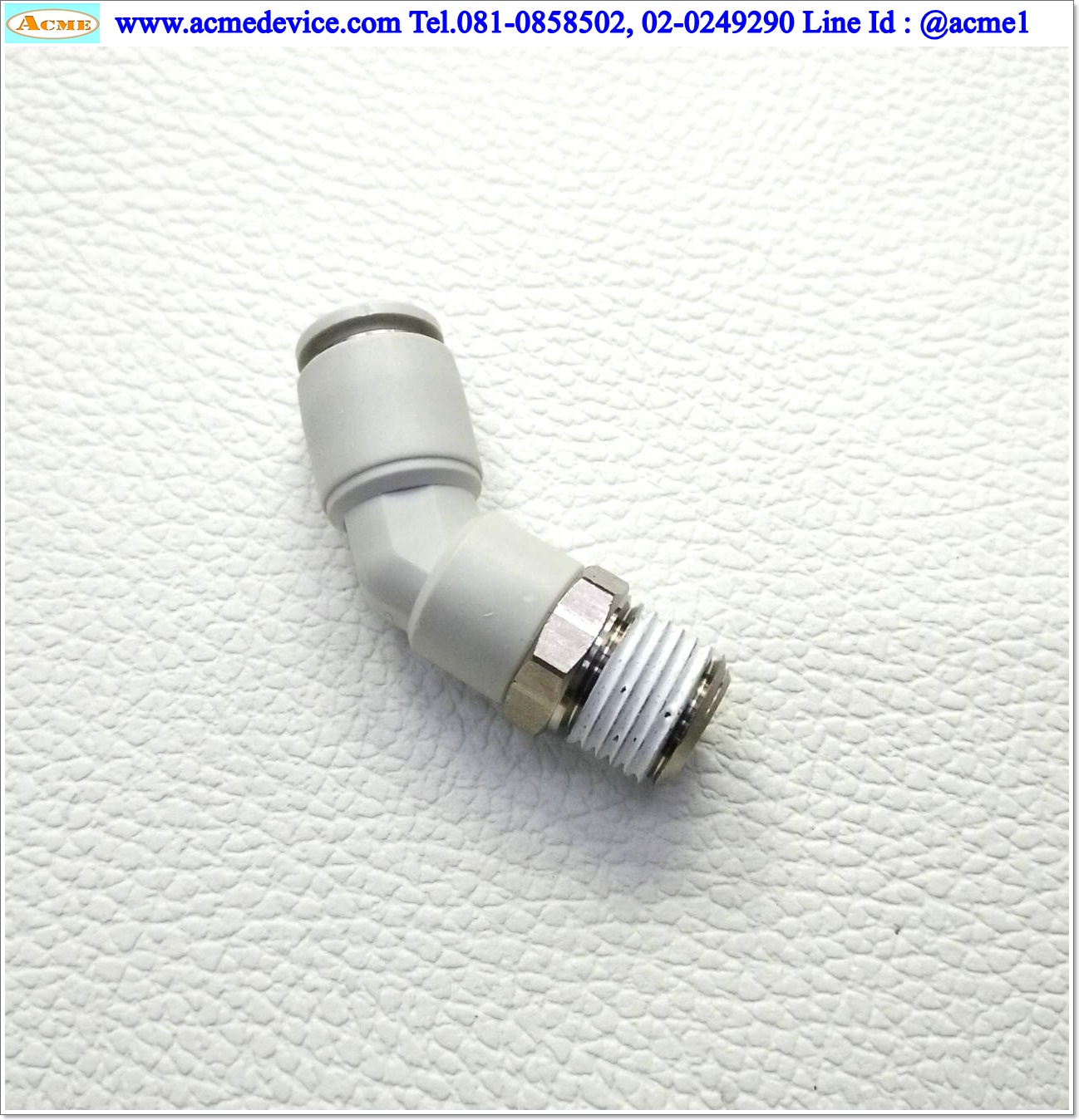 Fitting CKD รุ่น GWL8-8-45, 1/4, ท่อลม 8 mm.(ข้องอ 45 องศา)