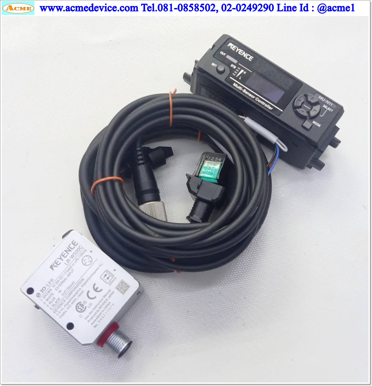 Multi Sensor Controller Keyence รุ่น MU-N11 & Spectrum Sensor Keyence รุ่น LR-W500C, ระยะ 30 to 500 mm., NPN/PNP (ไม่มีฝา)