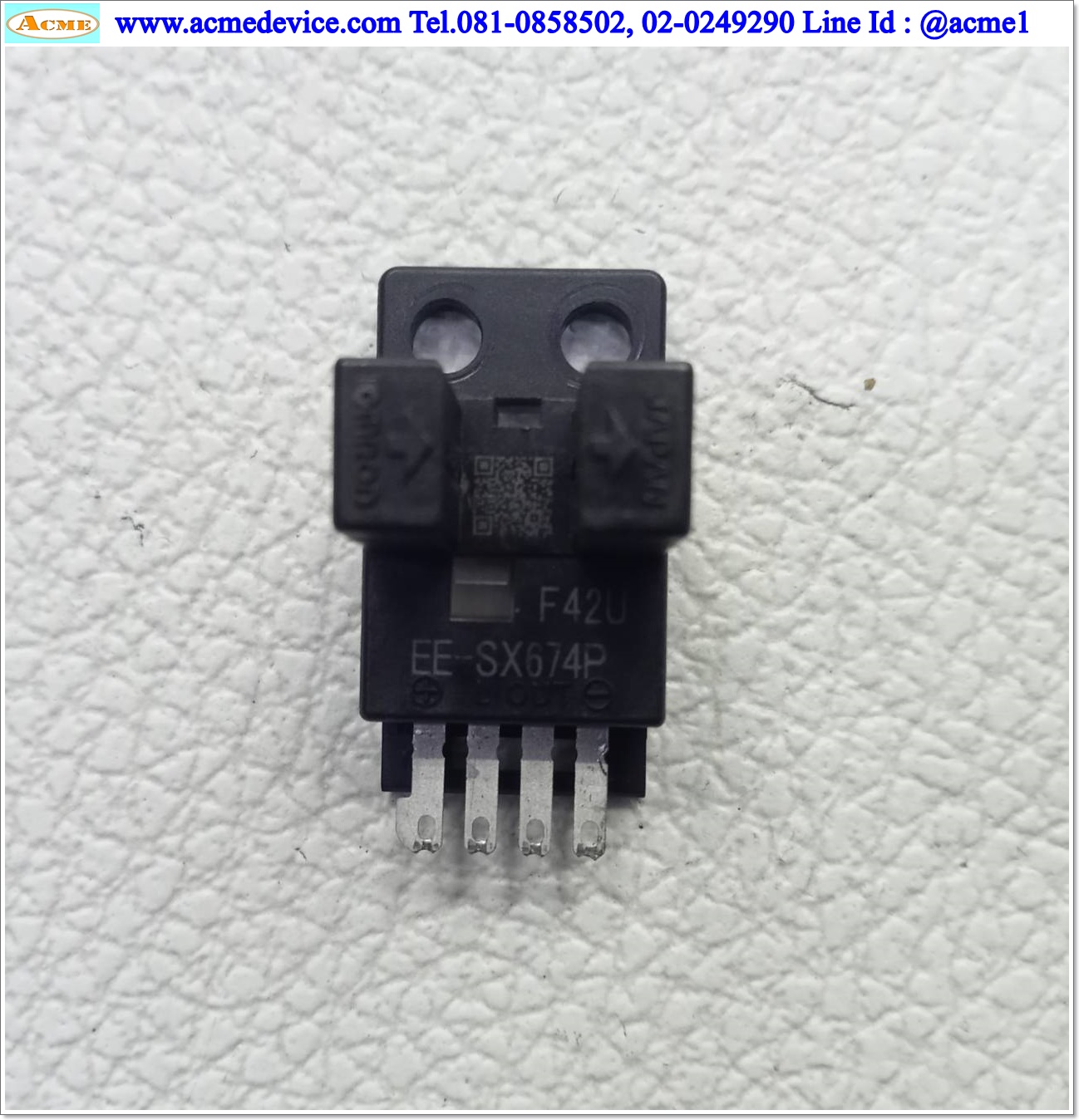 Photoelectric Omron รุ่น EE-SX674P, ระยะ 5 mm., Drak-ON/Light-ON, PNP