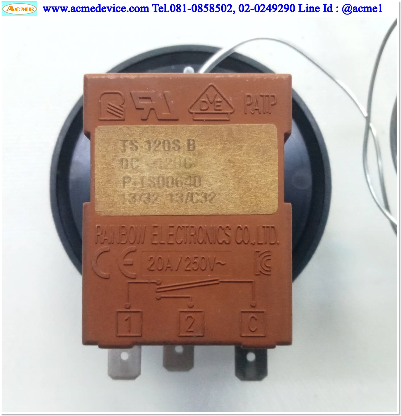 Thermistat Rainbow รุ่น TS-120S B, 0 to 120 องศา