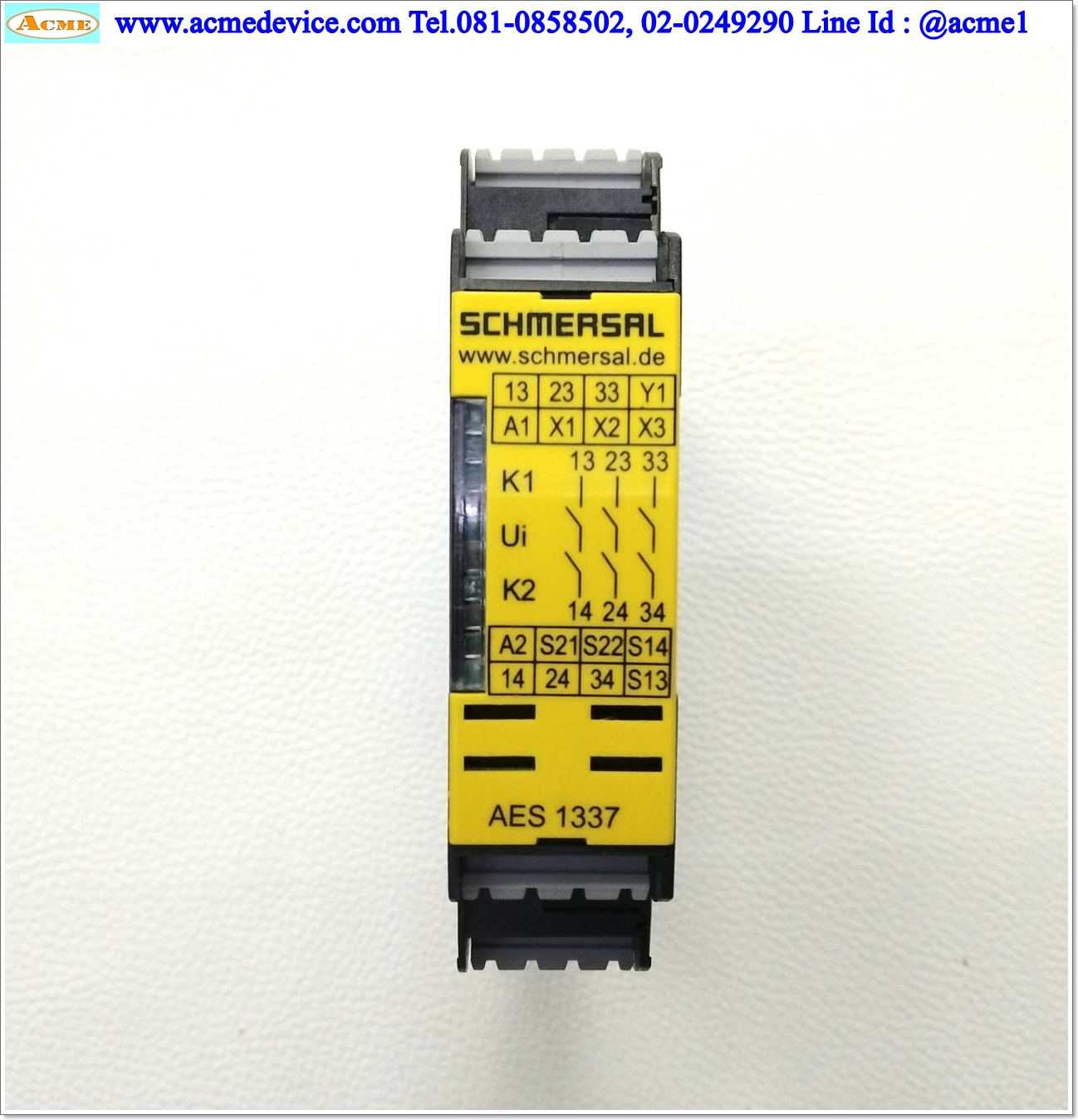 Safety Relay Schmersal รุ่น AES 1337-24V, 24AC/DC, 3 contact (ไม่มีเทอร์มินอล)