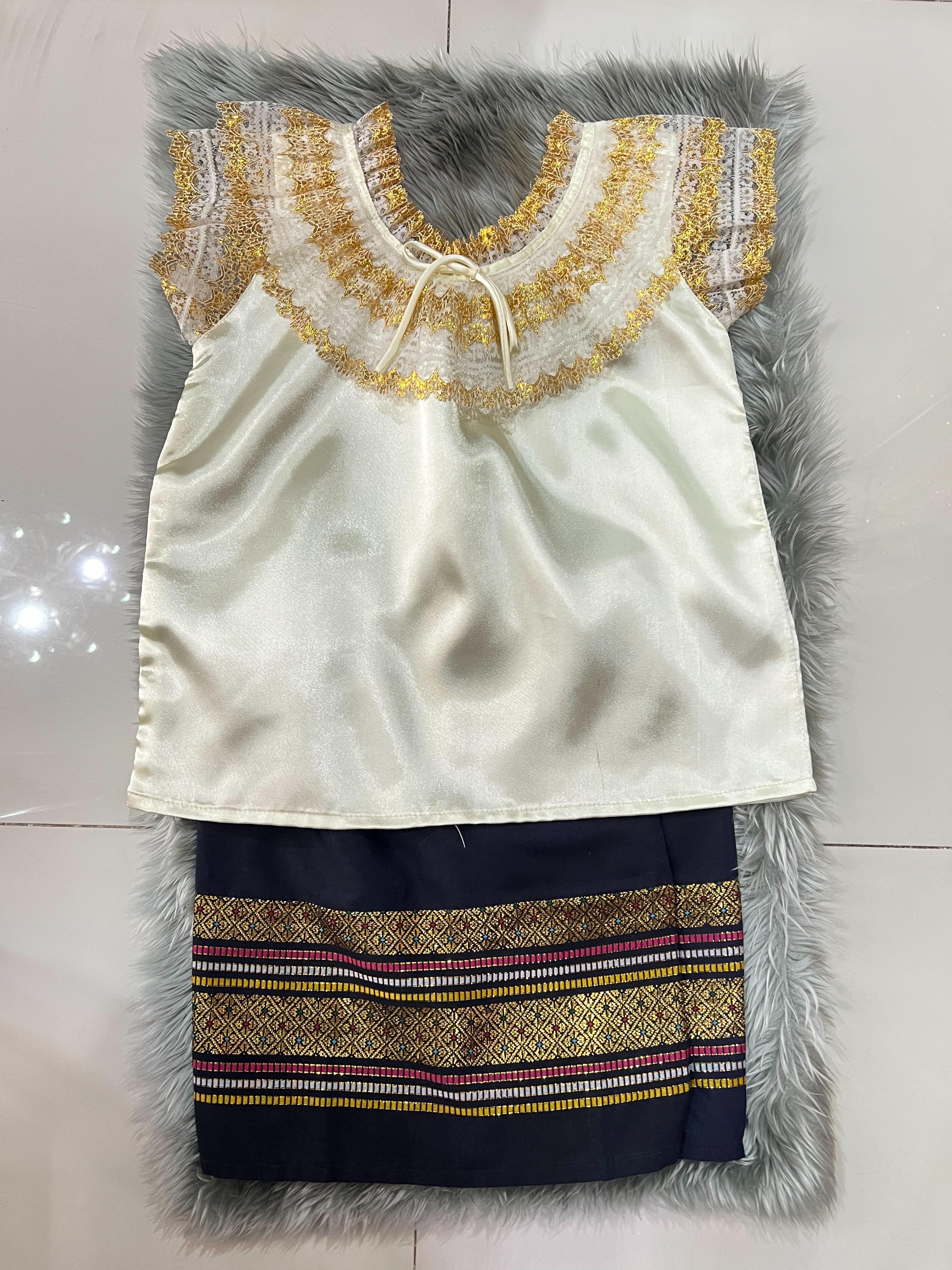 ชุดไทยเด็กหญิง เสื้อ+กระโปรง