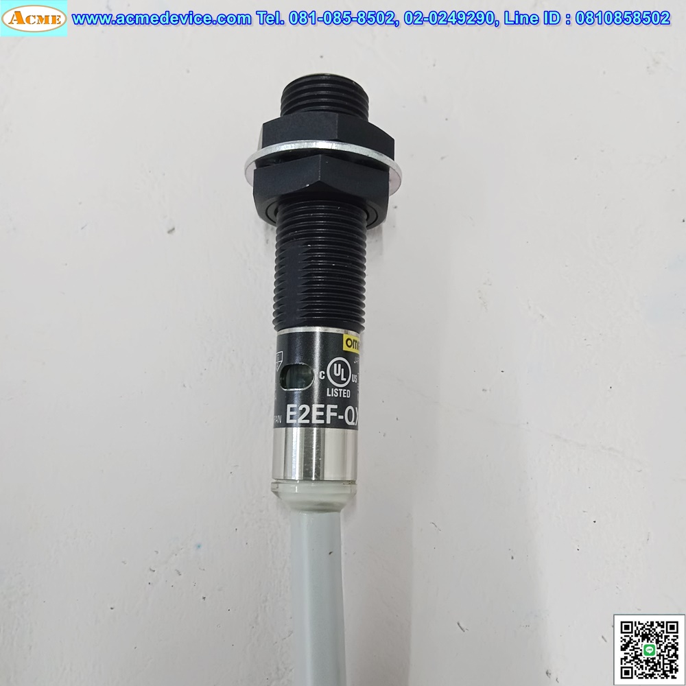 Proximity Omron รุ่น E2EF-QX3D1, M12, ระยะ 3mm, 2wire, NO, Shielded, Inductive