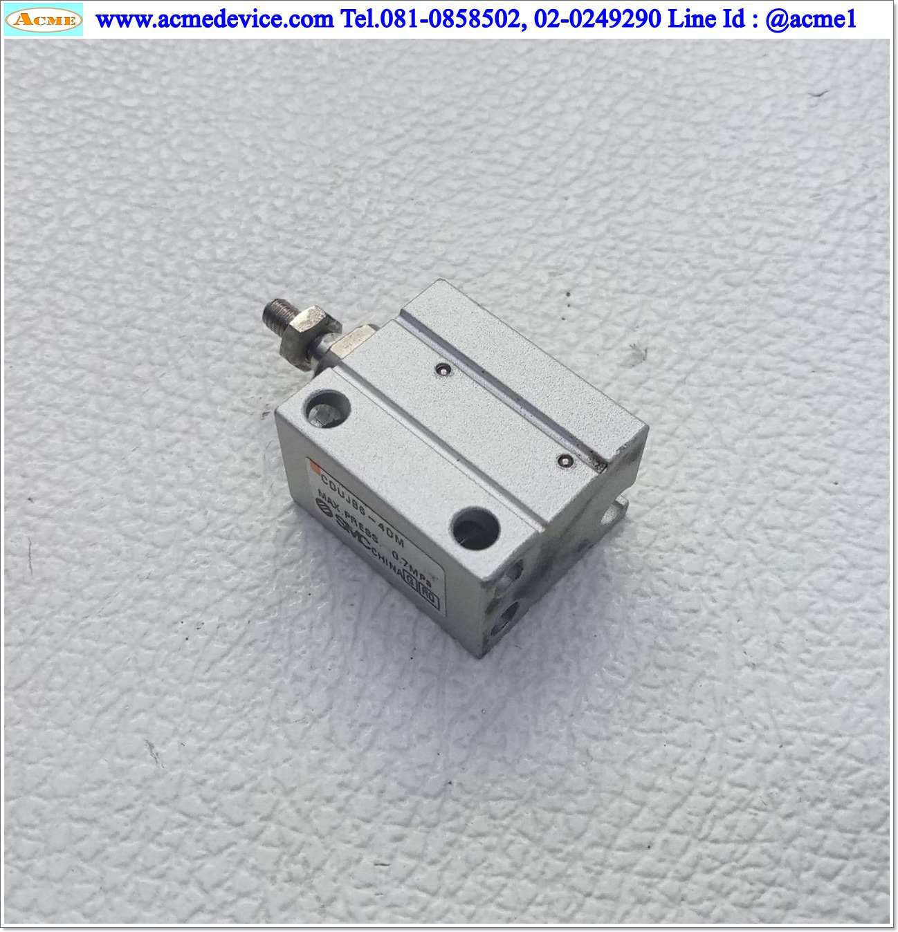 Air Cylinder SMC รุ่น CDUJB6-4DM, Bore 6 mm., Stroke 4 mm.