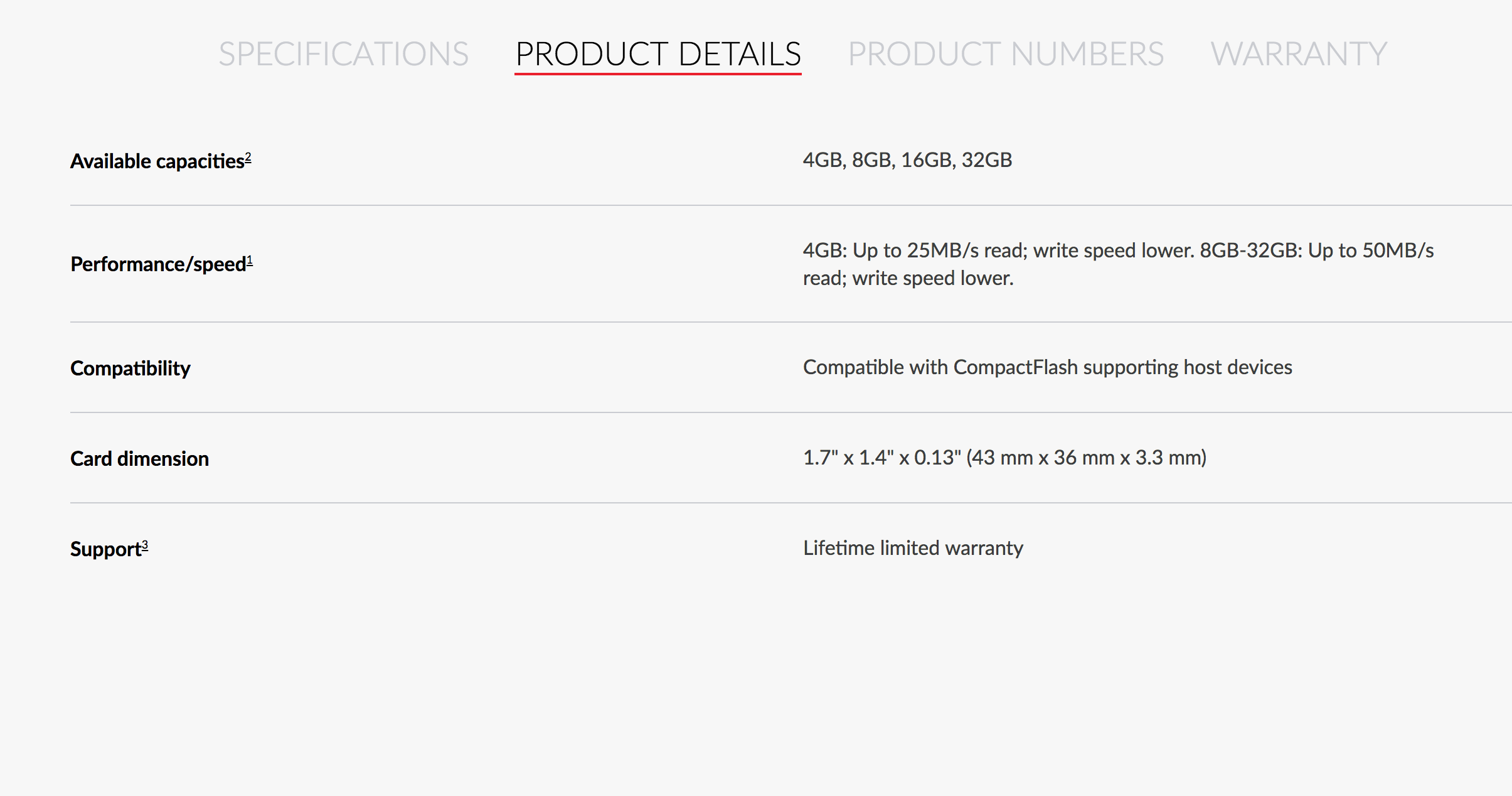เมมโมรี่การ์ด SANDISK Ultra Compact Flash(CF)