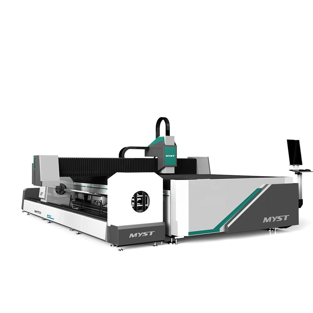 เครื่องตัดเลเซอร์ซีเอ็นซีไฟเบอร์ออฟติกส์ 4 แกน ตัดท่อได้ MFA1530 2000W Fiber Optic CNC Laser plate and tube cutting
