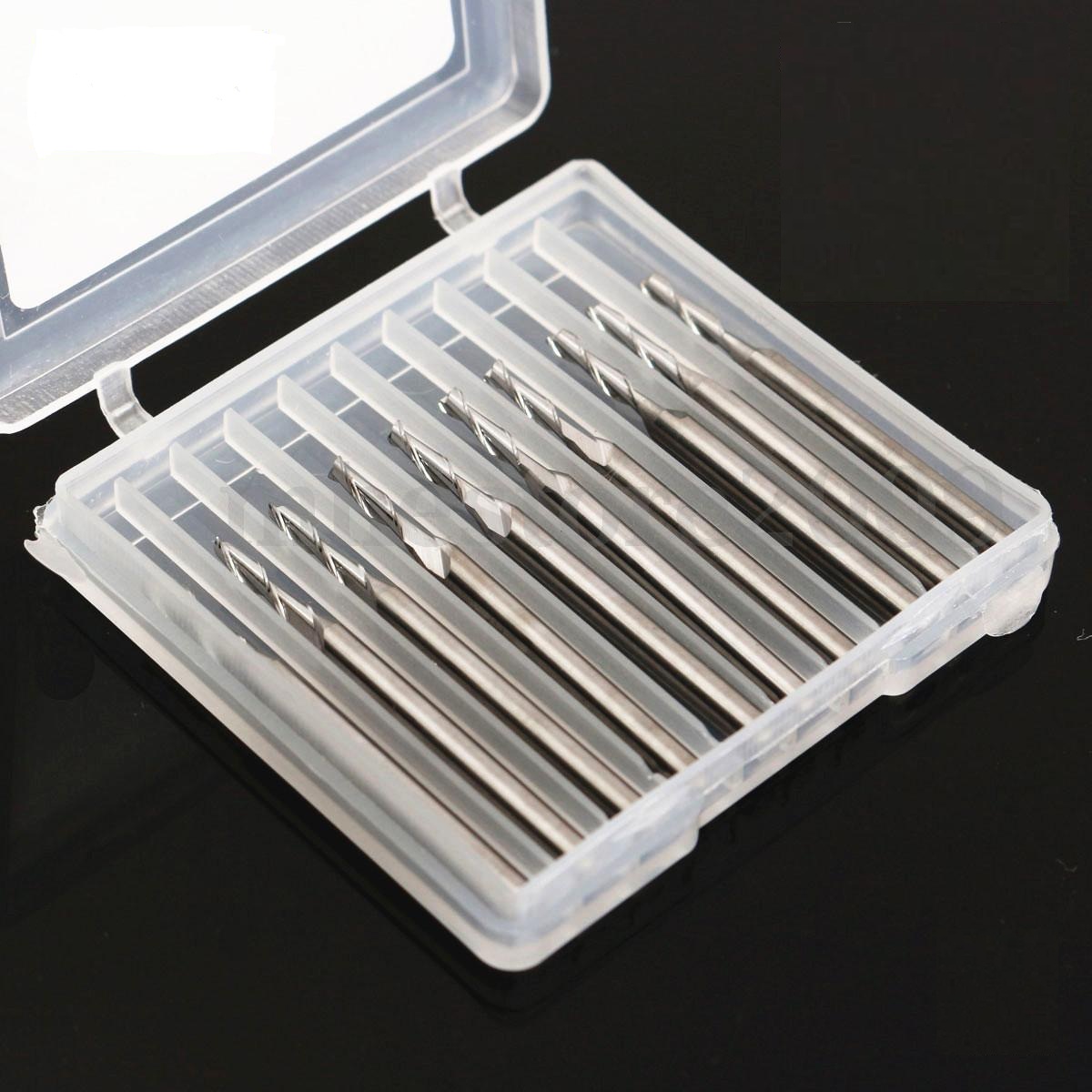 ดอกกัด CNC End Mills ขนาด 1.0 มม. 2 ฟัน 12 มม.10 ดอก