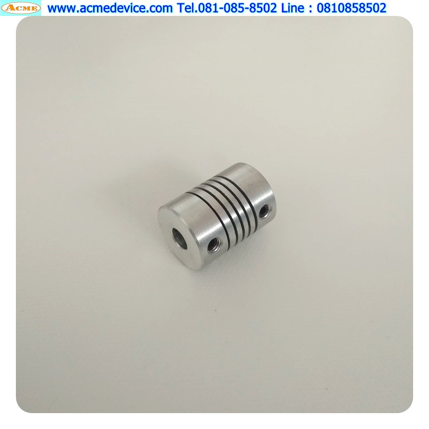 Coupling Aluminum ขนาด ID 6/6mm, OD 18mm, L 25mm