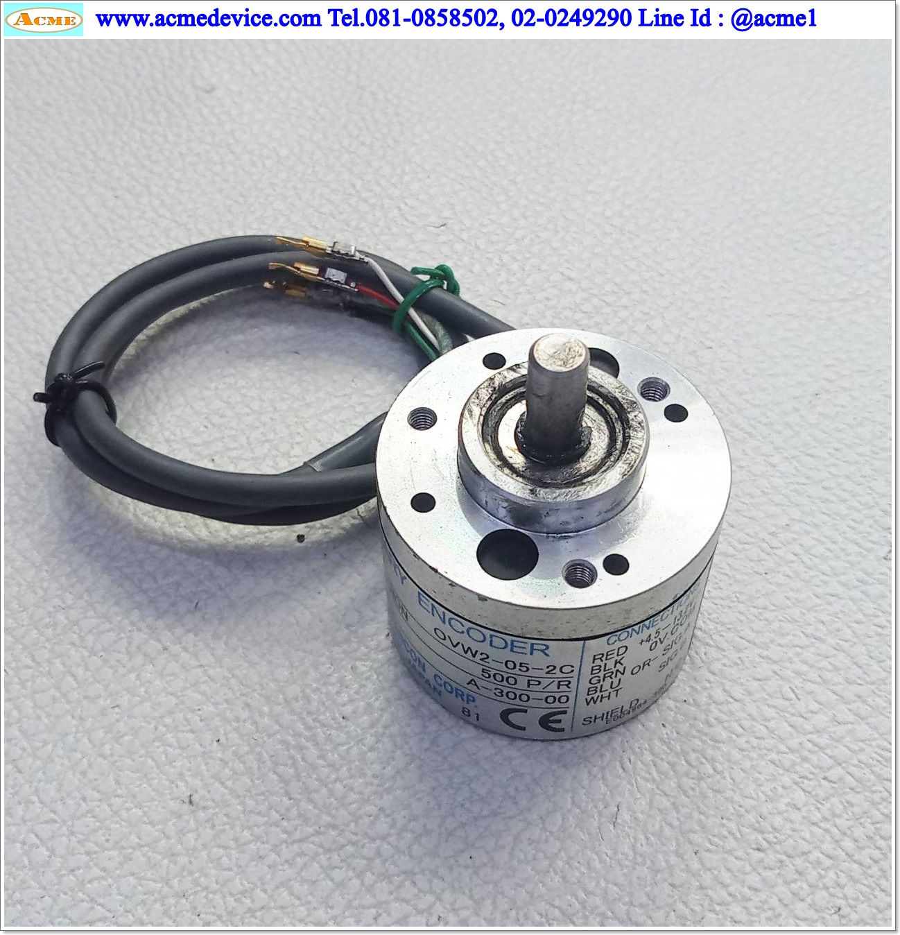 Encoder Nidec รุ่น OVW2-05-2C, 4.5-13.2V, 500P/R, Open Collector