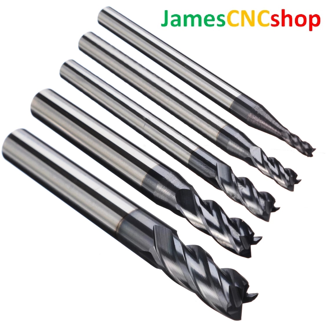 Endmill ตัด HRC50 4 ฟัน 3มม.5มม.6มม.ถึง18มม.20มม.อัลลอยด์คาร์ไบด์ทังสเตนเหล็กเครื่องตัดมิลลิ่ง cnc tools