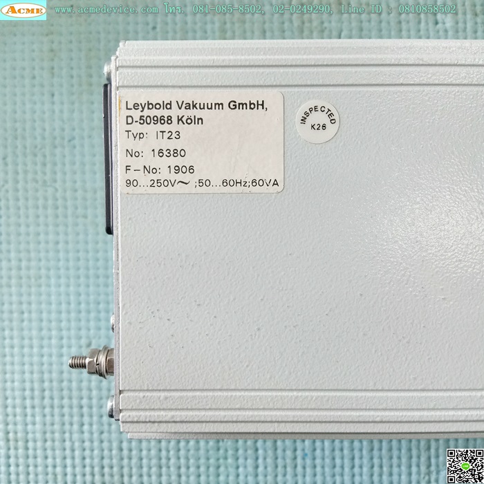 Vacuum Control Pump Leybold Vakuum GmbH รุ่น D-50968, IT23, 90-250V, 60VA