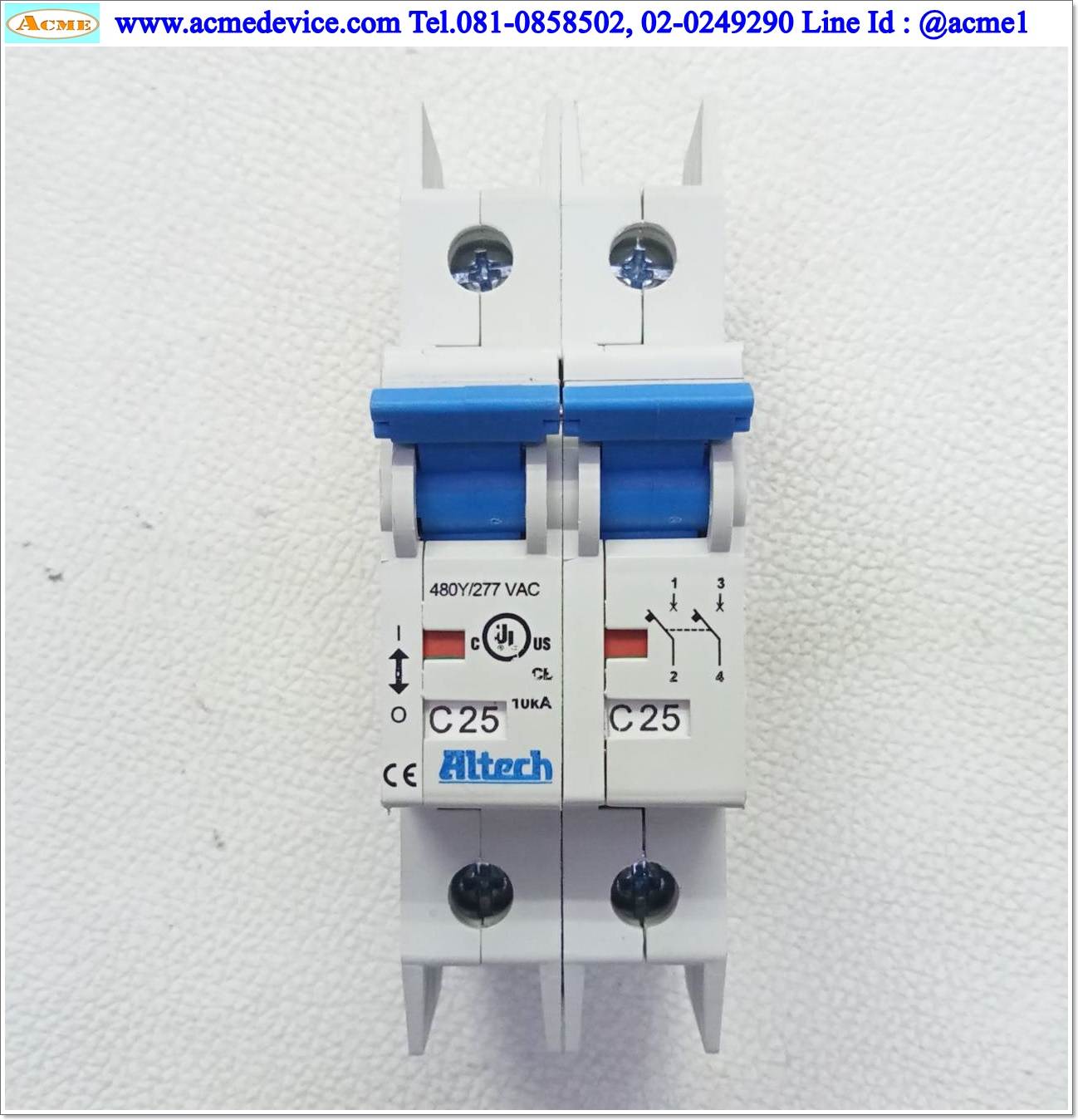 Breaker 2P Altech รุ่น UL489, 25A