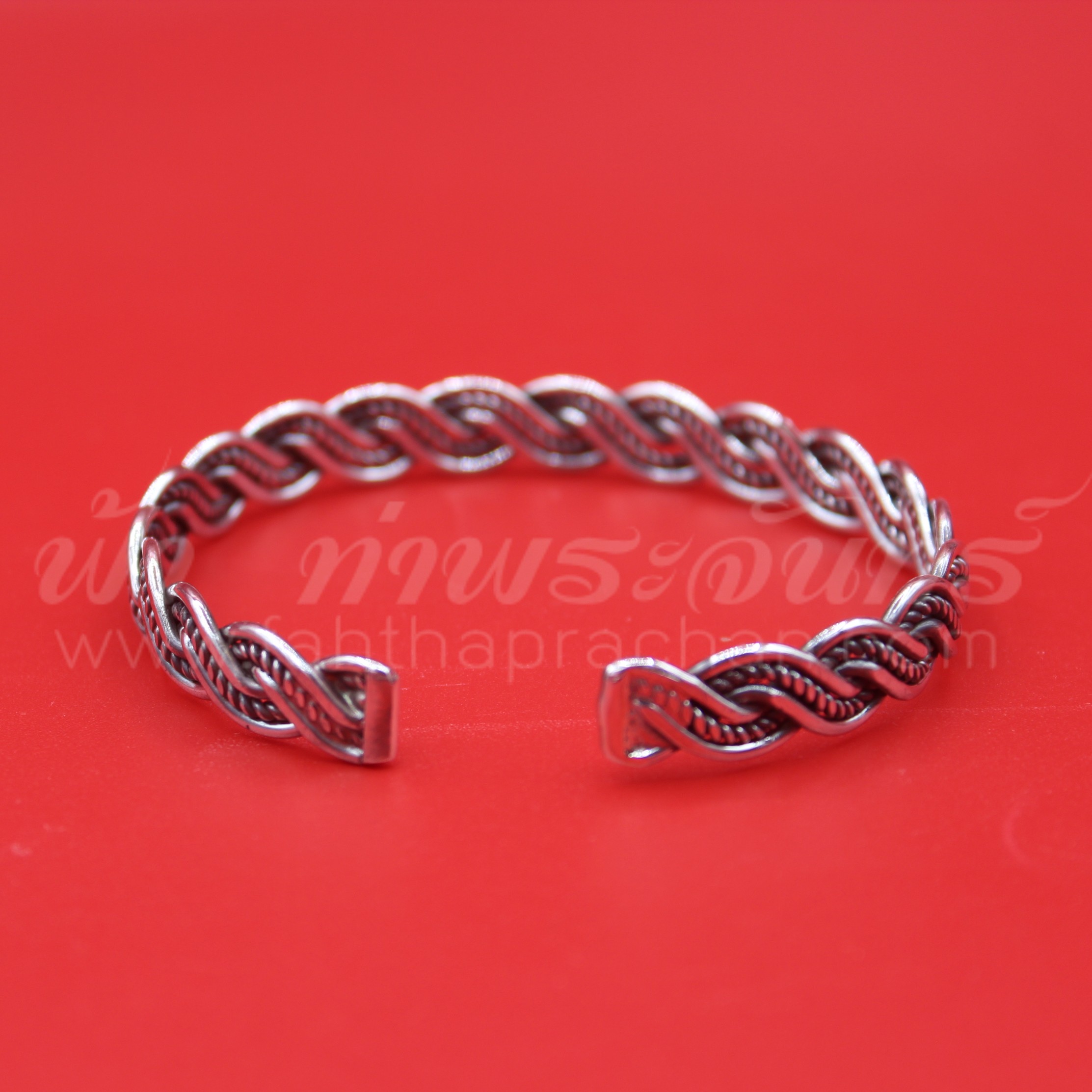 กำไลข้อมือเงินแท้ 92.5% ลายเปีย